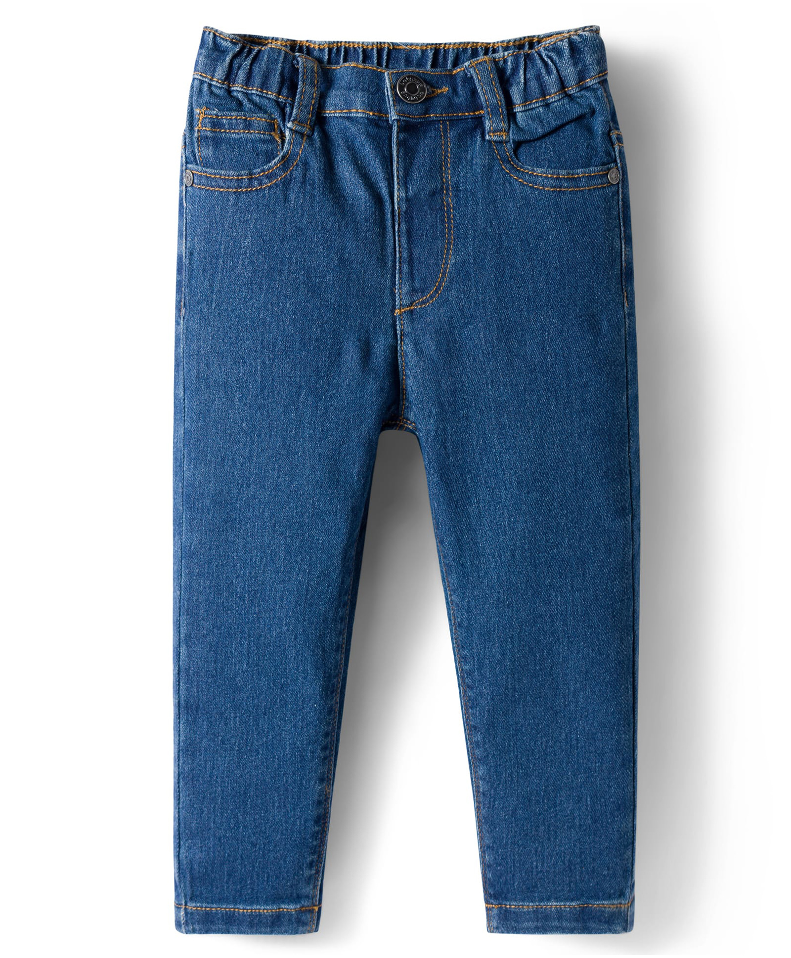 Babyhug Denim Full Length Washed Jeans with Stretch - Blue-picture-32