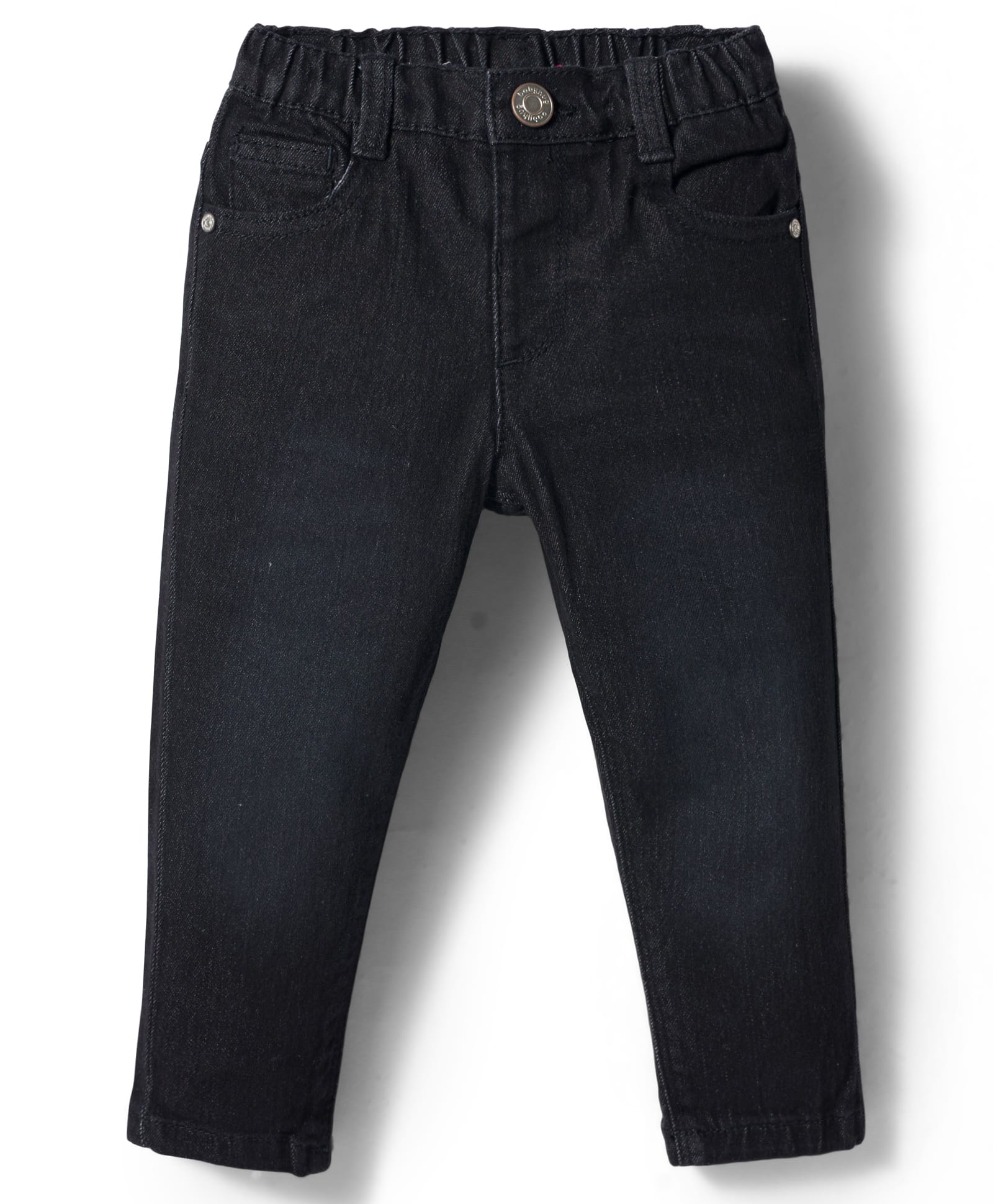 Babyhug Denim Full Length Washed Jeans with Stretch - Black-picture-10
