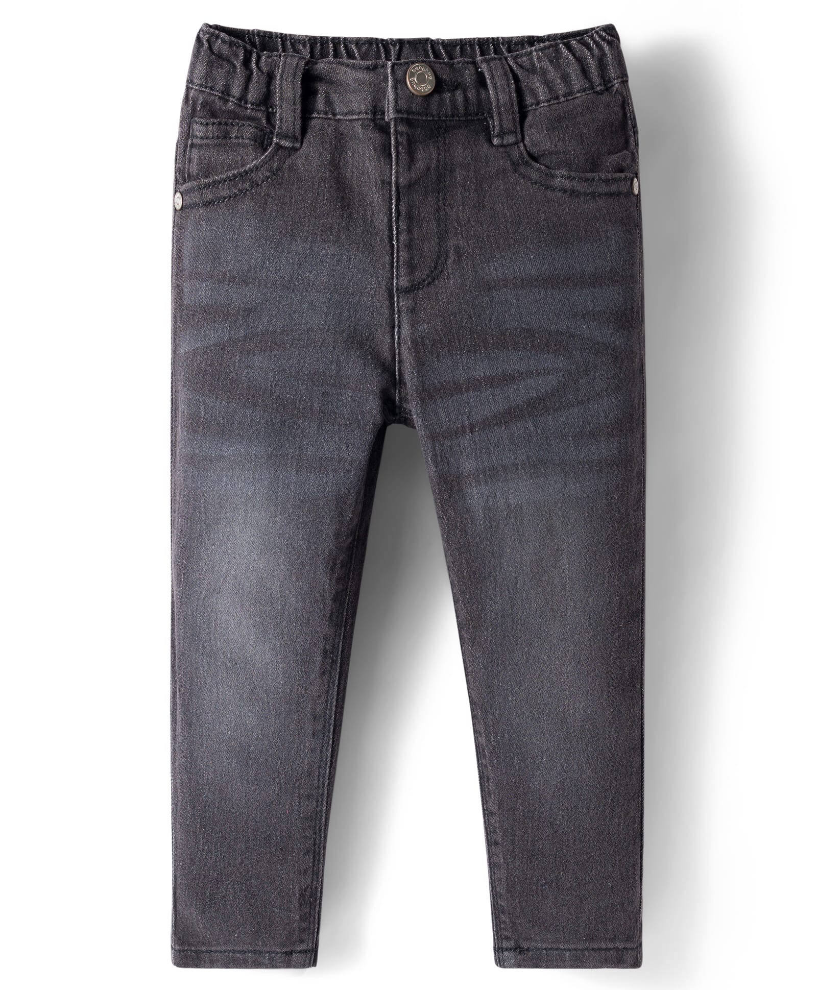 Babyhug Denim Full Length Washed Jeans with Stretch - Grey-picture-12