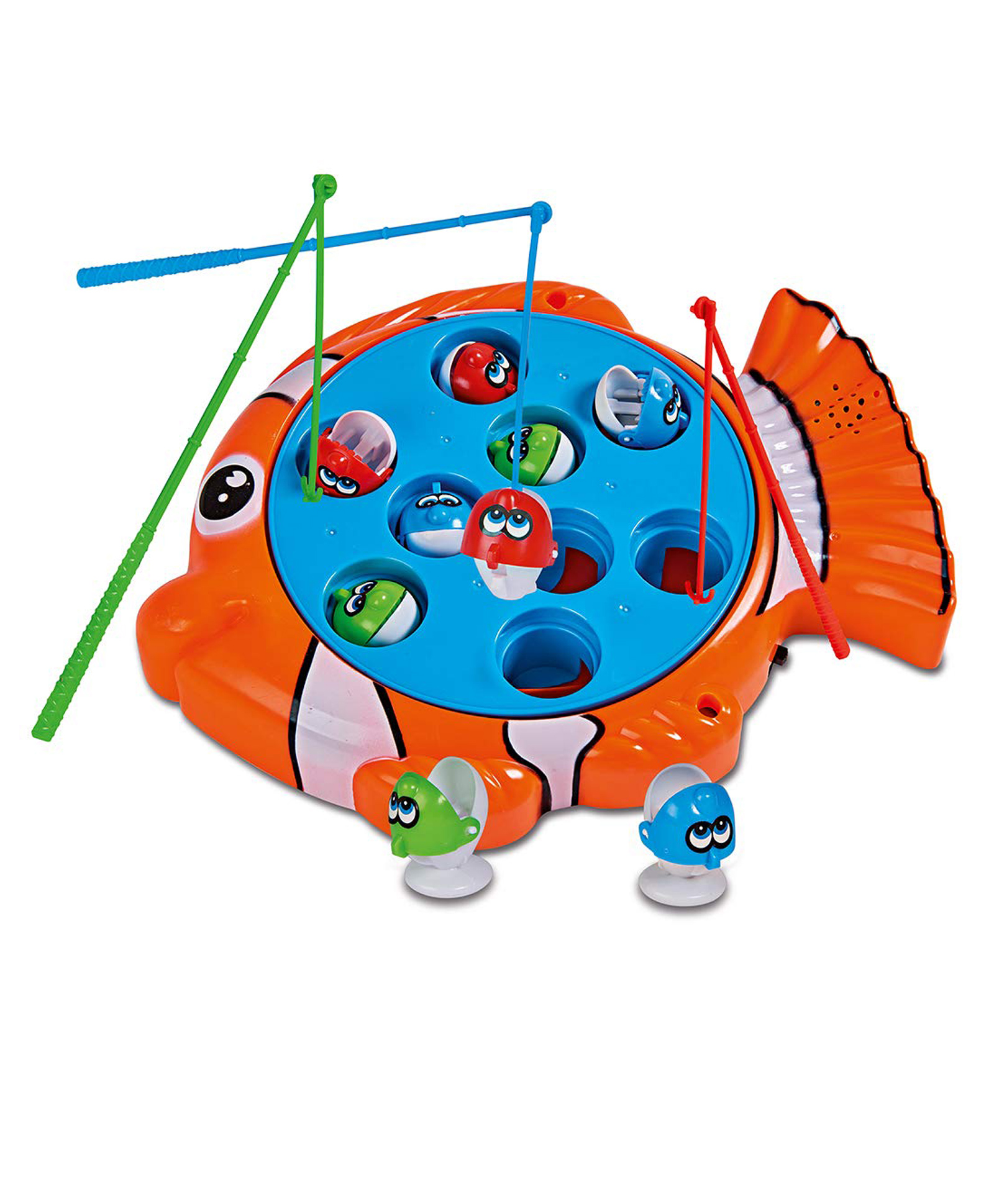 Sanjary battery operated rotating disc Fishing Game Series with 9 fish and 3 rod fishing toy for kids color design may vary-picture-21