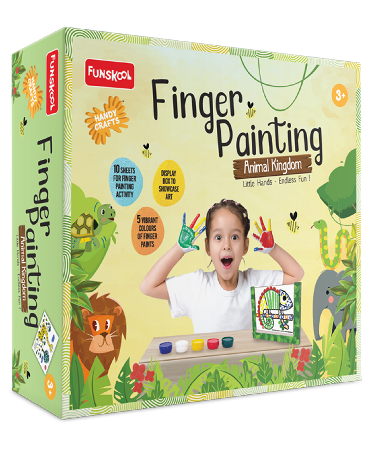 Funskool Finger Painting Animal Kingdom Activity Kit - Multicolour