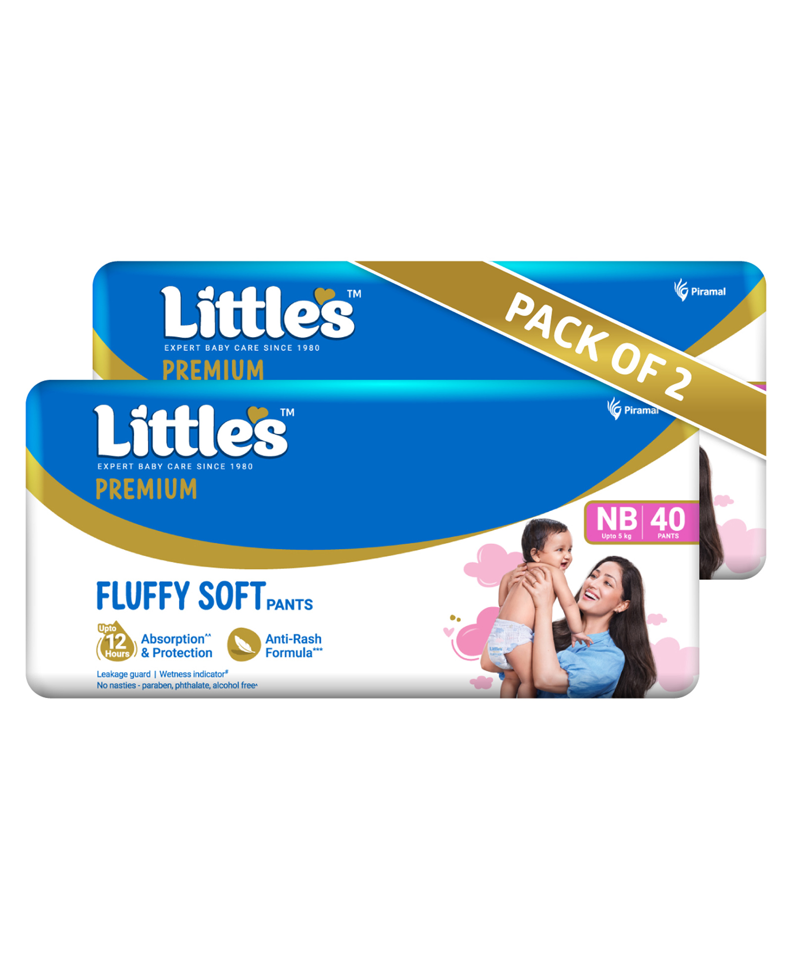 Little's New Born Baby Diaper Pants Style (NB) | Upto 5 kg | 80 Count - Pack of 2 | CottonSoft Baby Diapers with Leakage Guard, Wetness Indicator & 12 Hours Absorption-picture-43