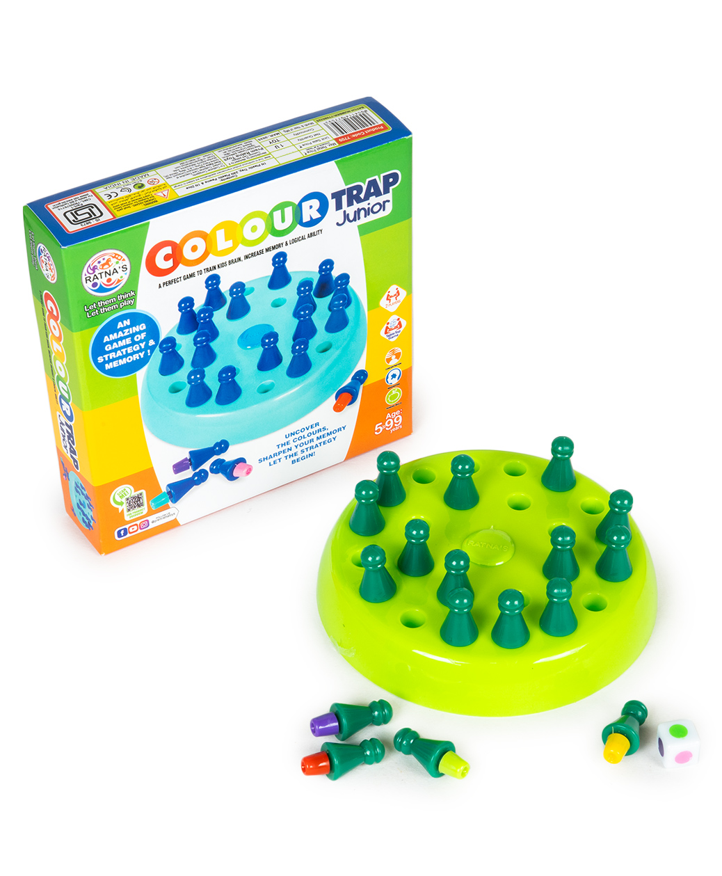 Ratnas Colour Trap Jr Board Game - Light Green