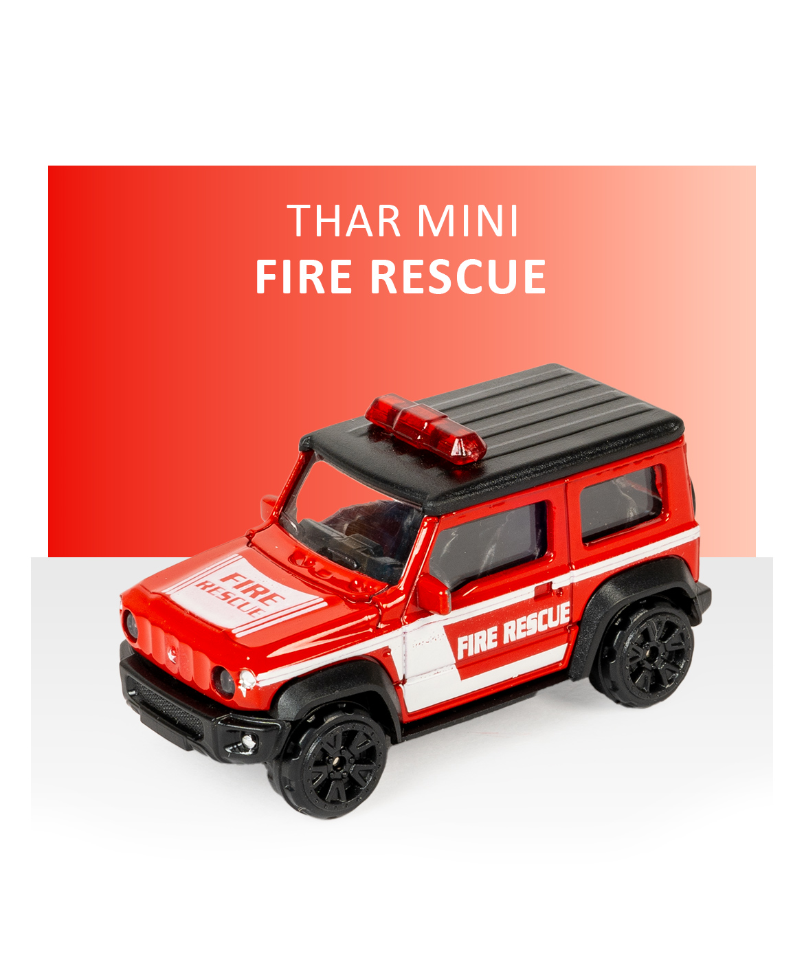 Ratnas Mini Thar Fire Rescue Die Cast Toy Car - Red-image-10