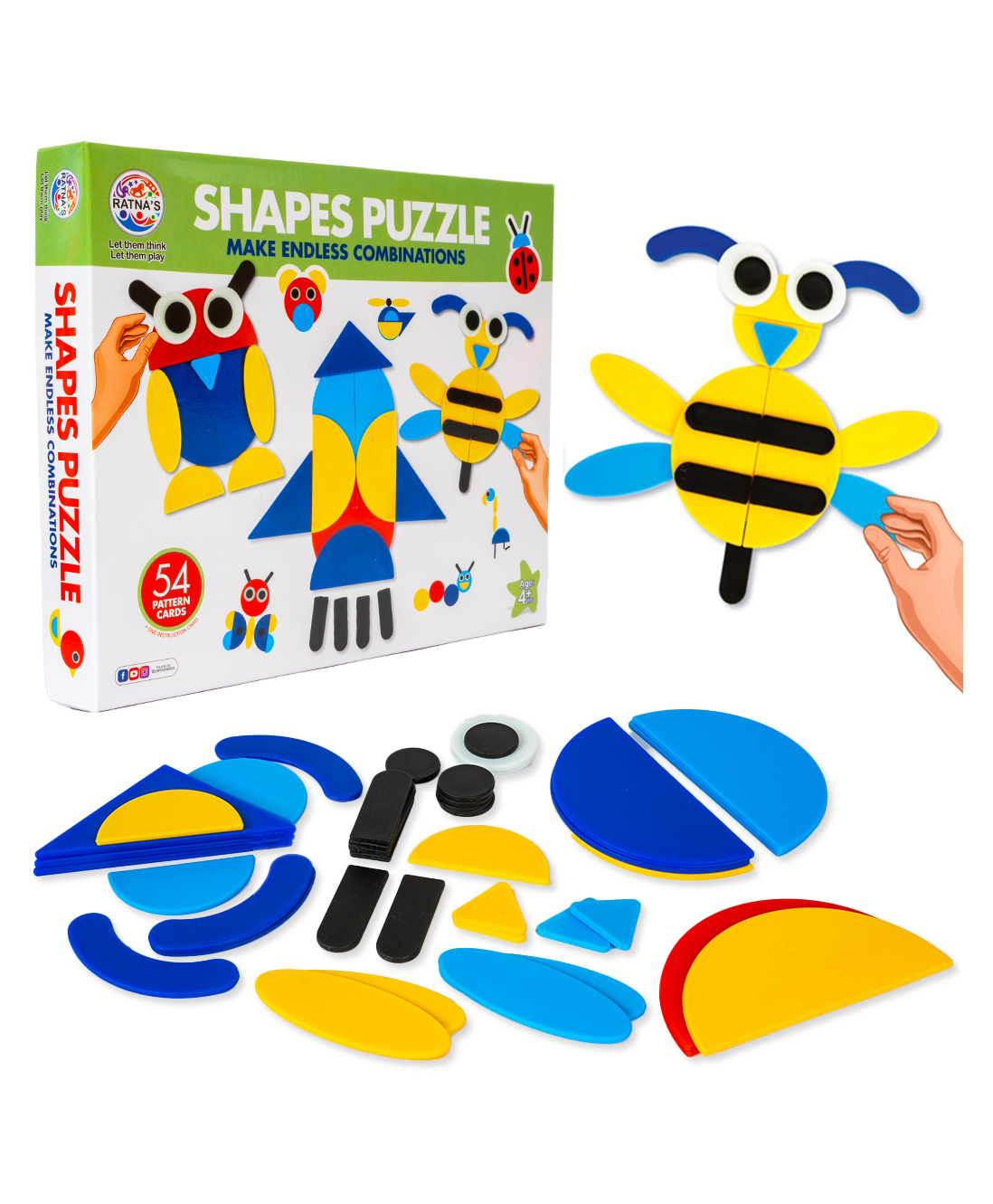 Ratnas Shapes Puzzle - Yellow-picture-0