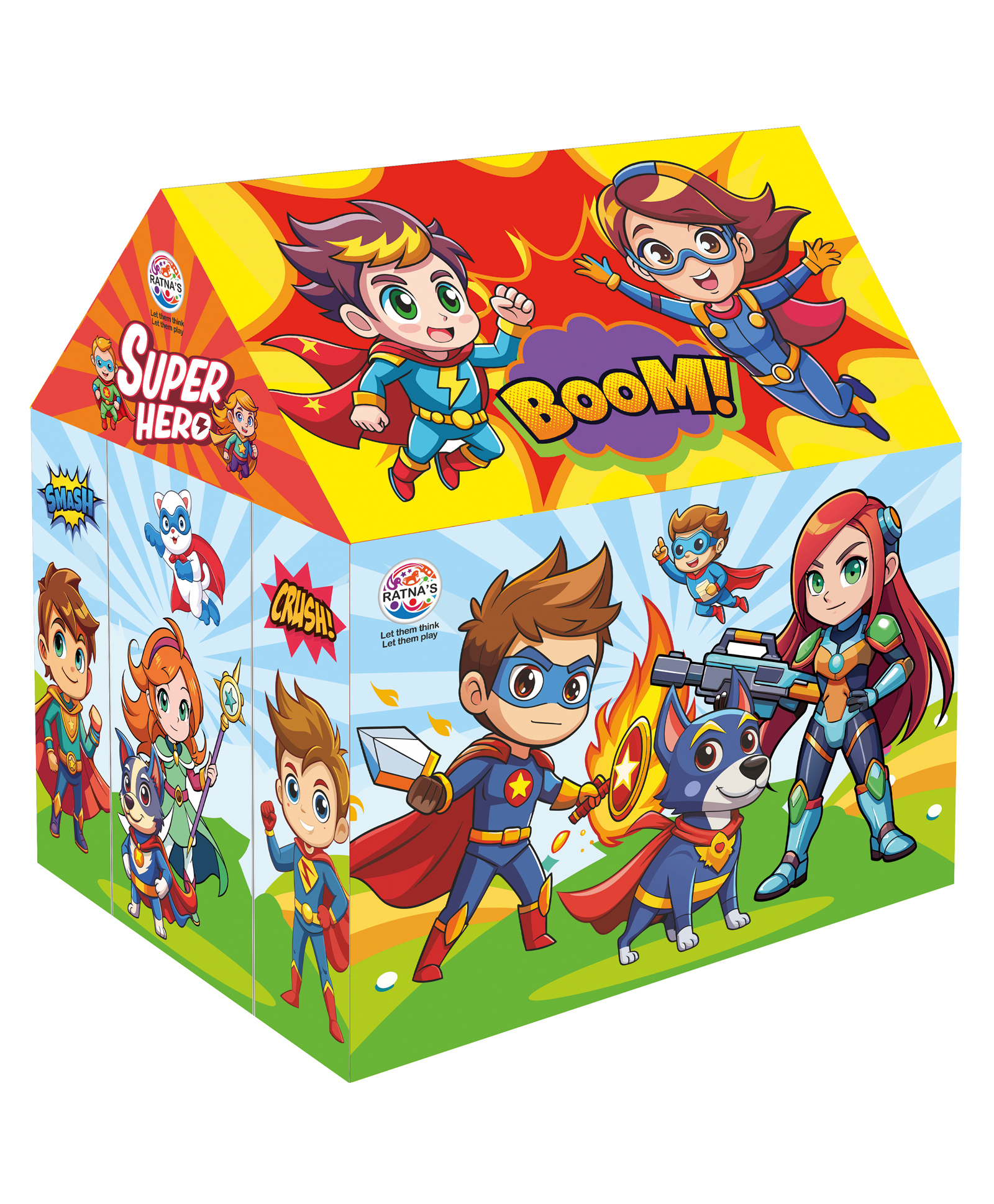 Ratnas LED Super Hero Tent - Red-image-2