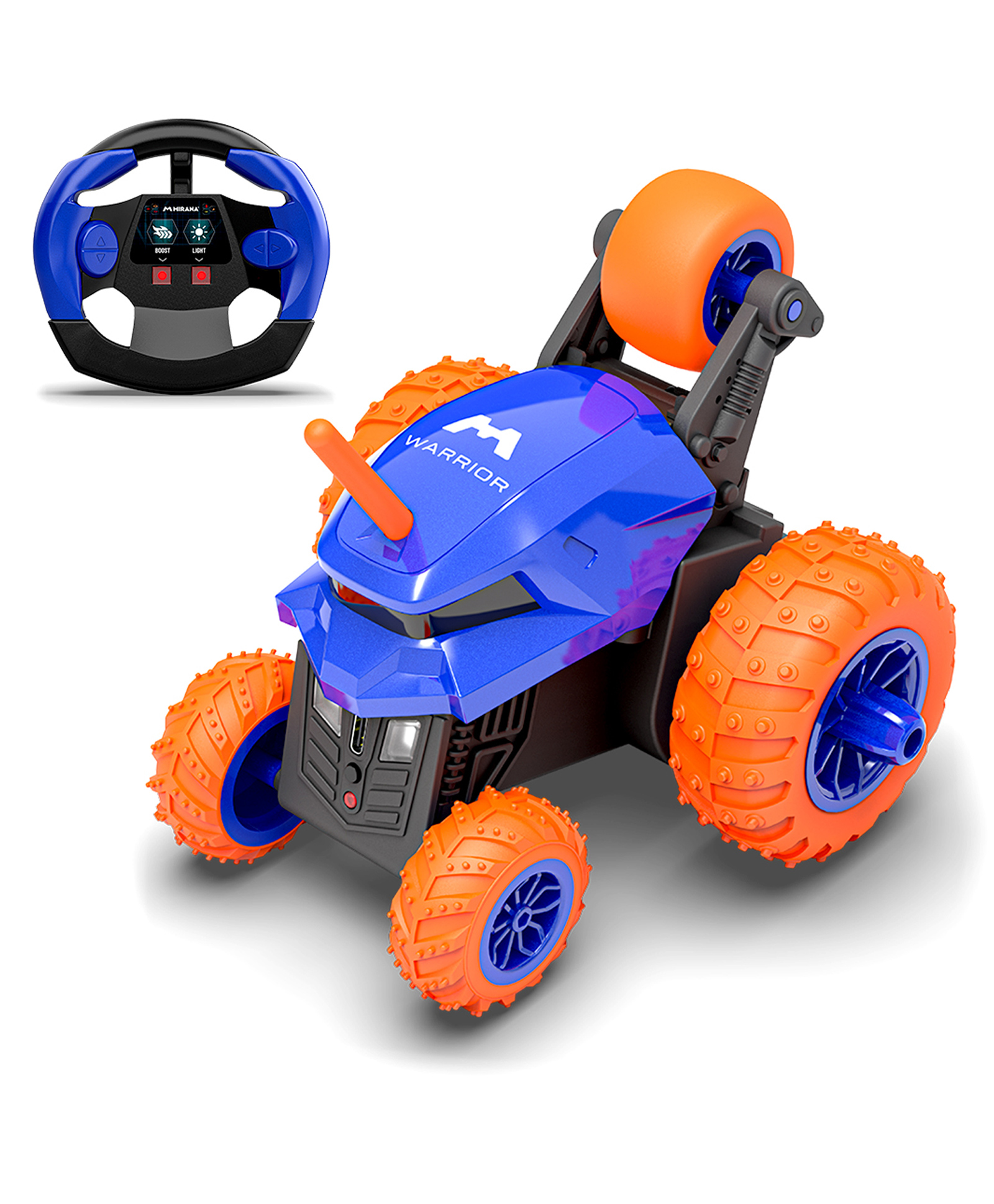 Mirana Toys Warrior 360 Rotating Stunt RC Car (Blue)-image-47