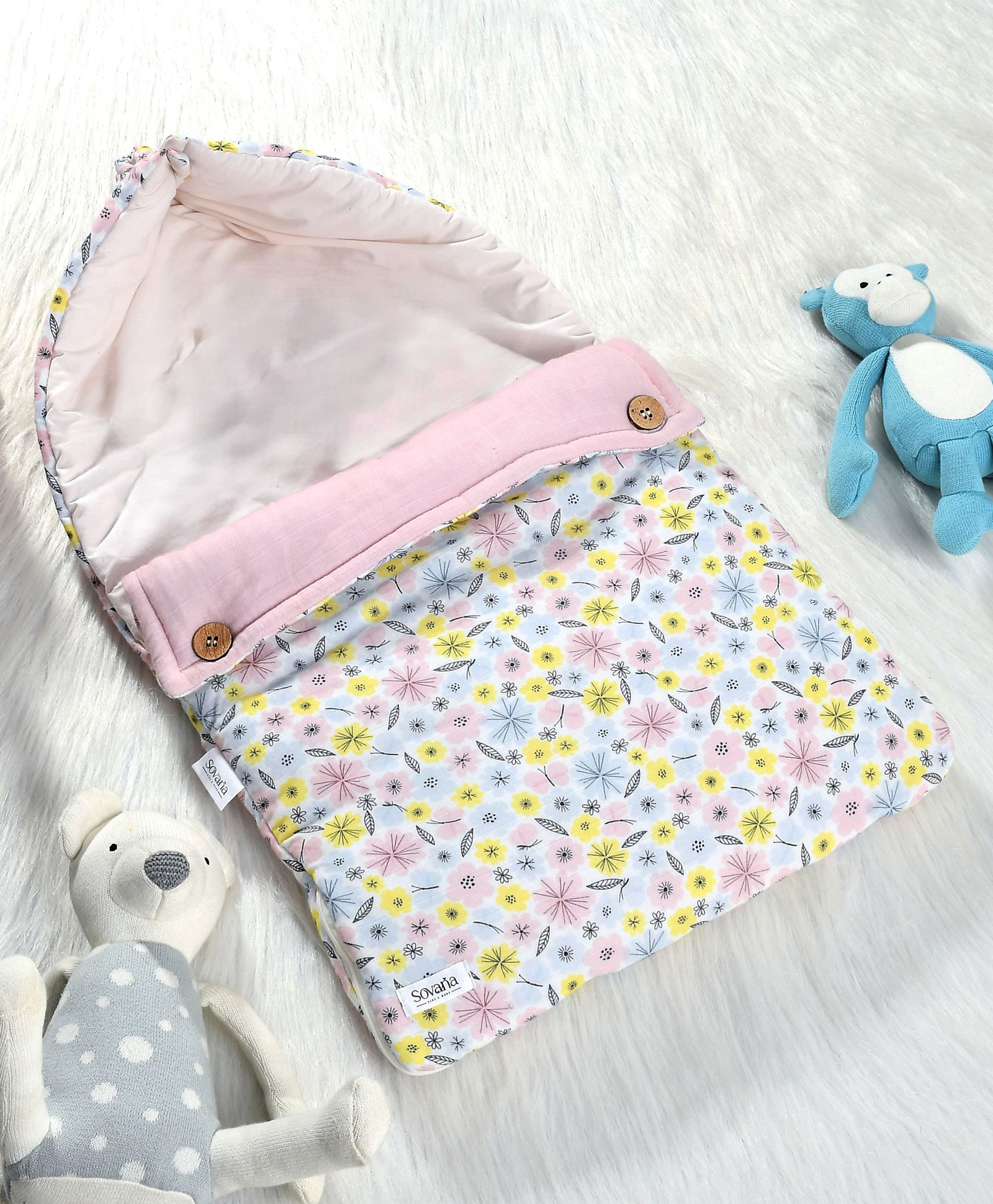 SOVANA Muslin Cotton Carrier Nest/Sleeping Bag- Eden Garden-image-0