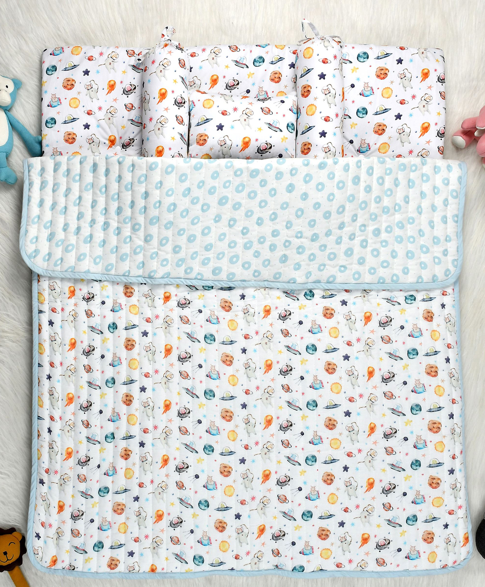 SOVANA Cotton 5pc Quilted Bedding Set- Pets of the Galaxy-picture-23