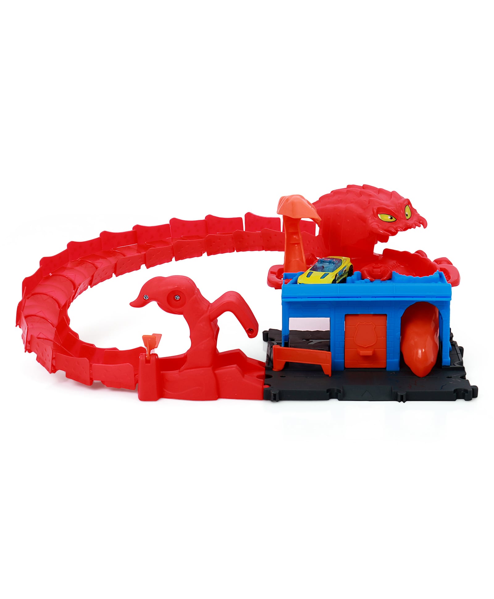 Hot Wheels Scorpion Flex Attack Car With Track Set - Red & Blue-image-22