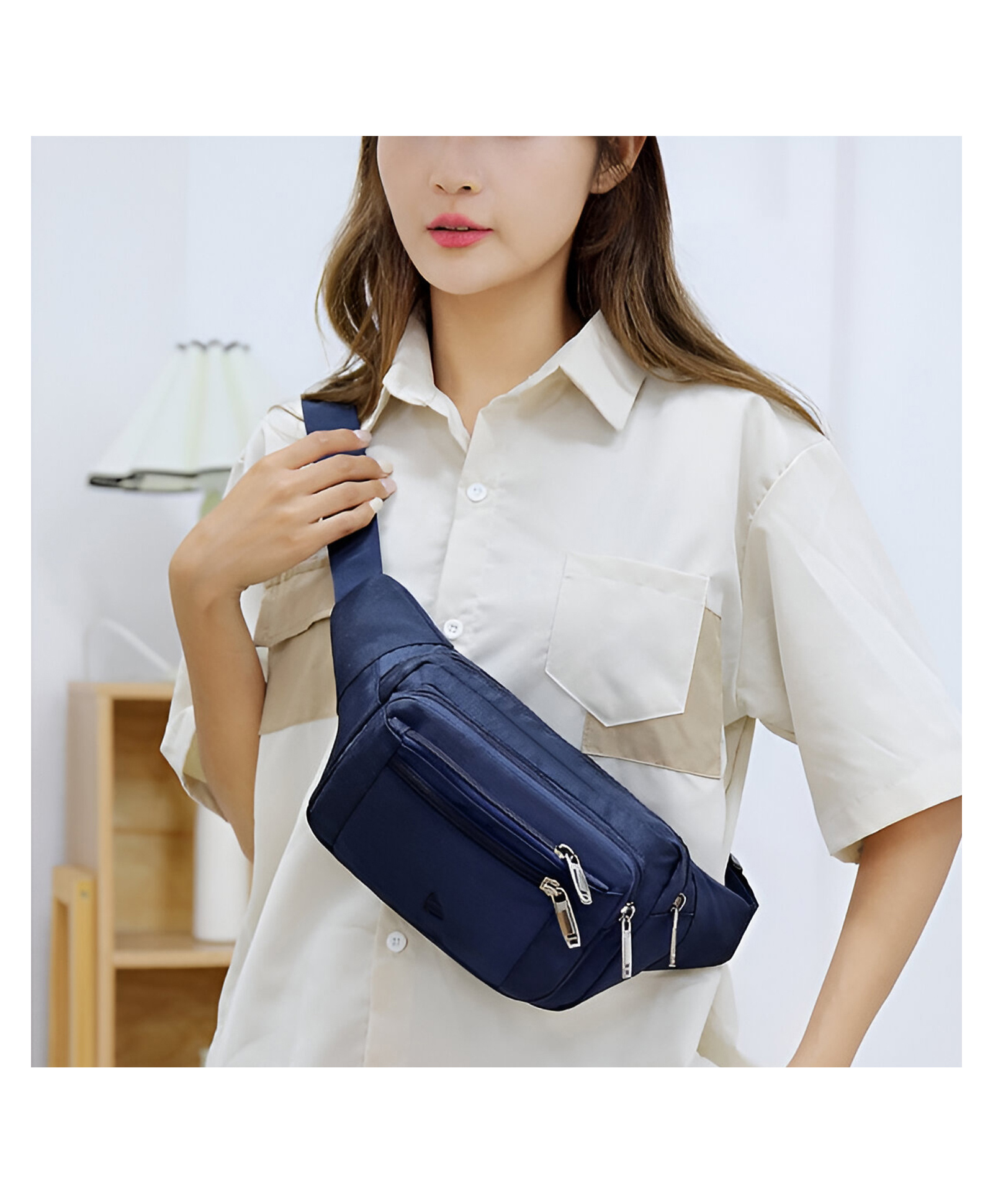 MOMISY Waist Bag Fanny Pouch (Blue)-image-5