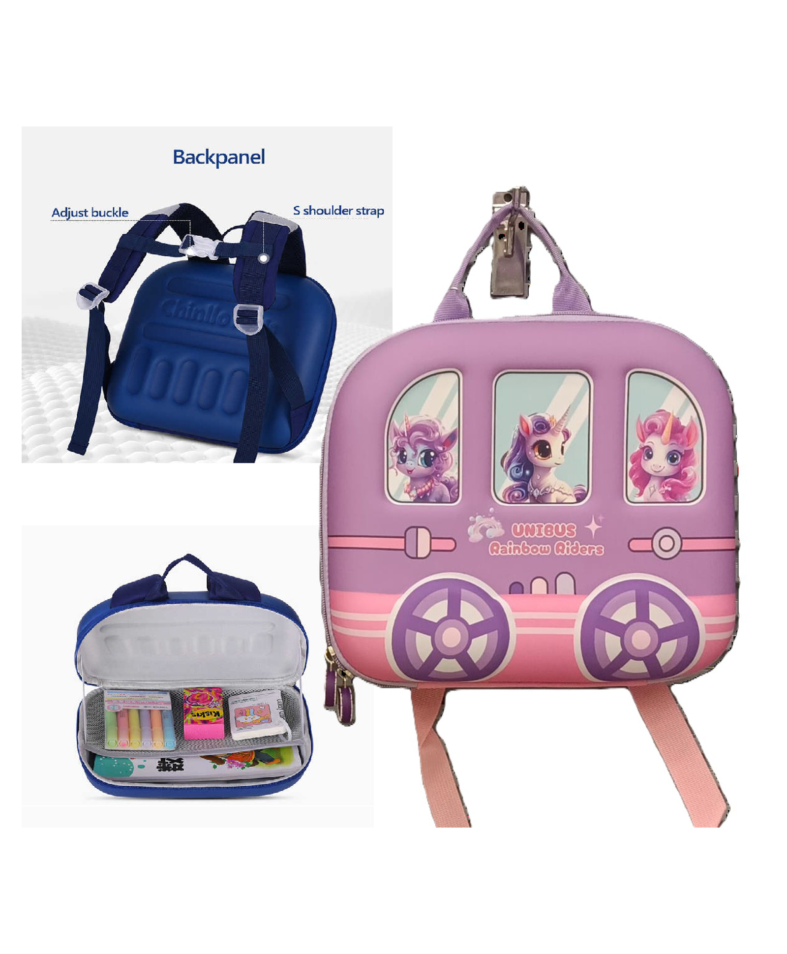 Sanjary EVA Children Schoolbag Customization Cartoon Model Children's Backpack Trend Kindergarten Schoolbag color design may vary - Height 14.9 Inches-picture-28