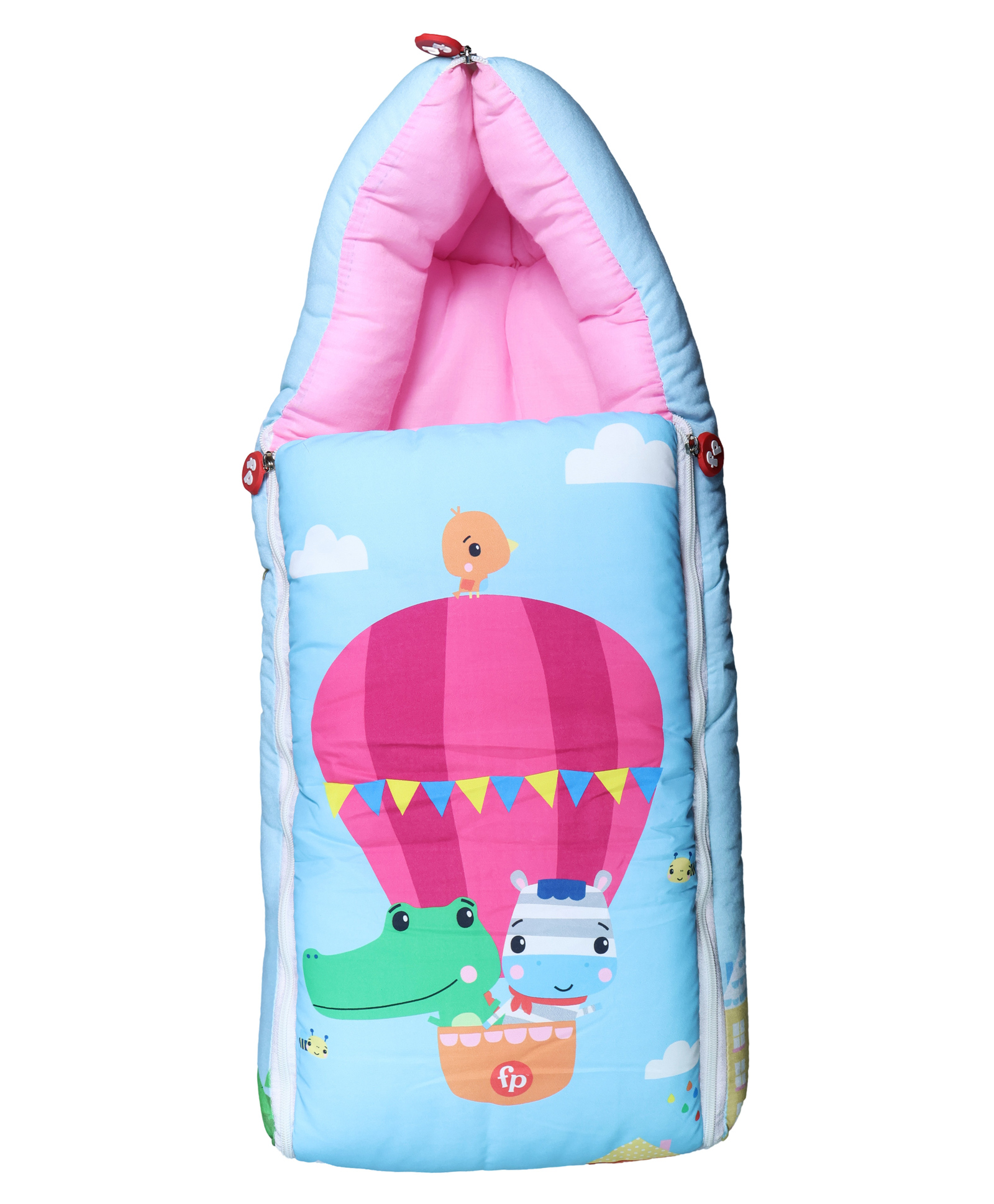 Fisher Price By NB 3-in-1 Baby Carry Nest Balloon Adventure with Zebra & Crocodile - Soft Pastel-image-16