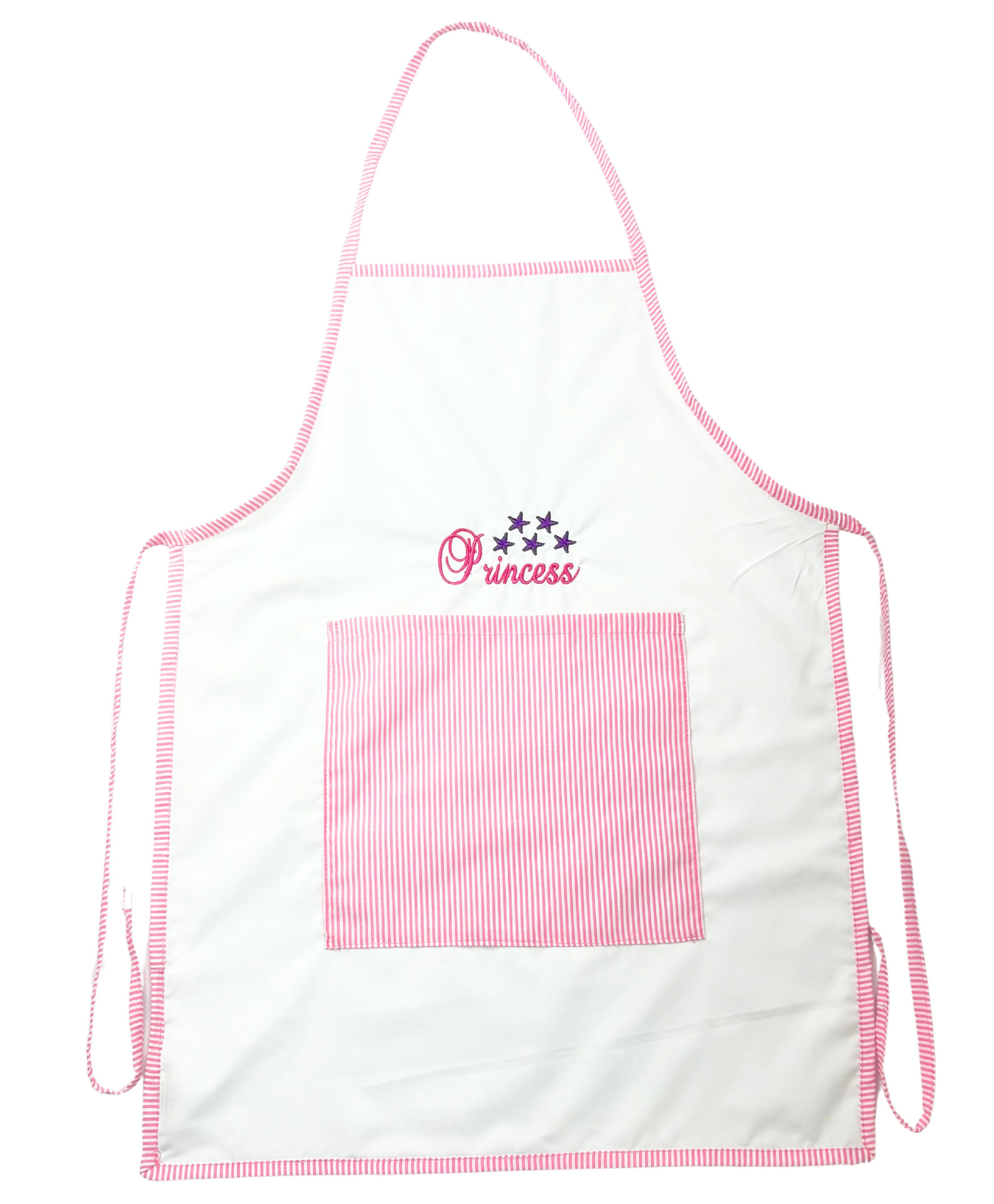 Li'LL Pumpkins Princess Apron for Eating Meals, Drawing, Painting, cooking, Playing, school- White-image-31