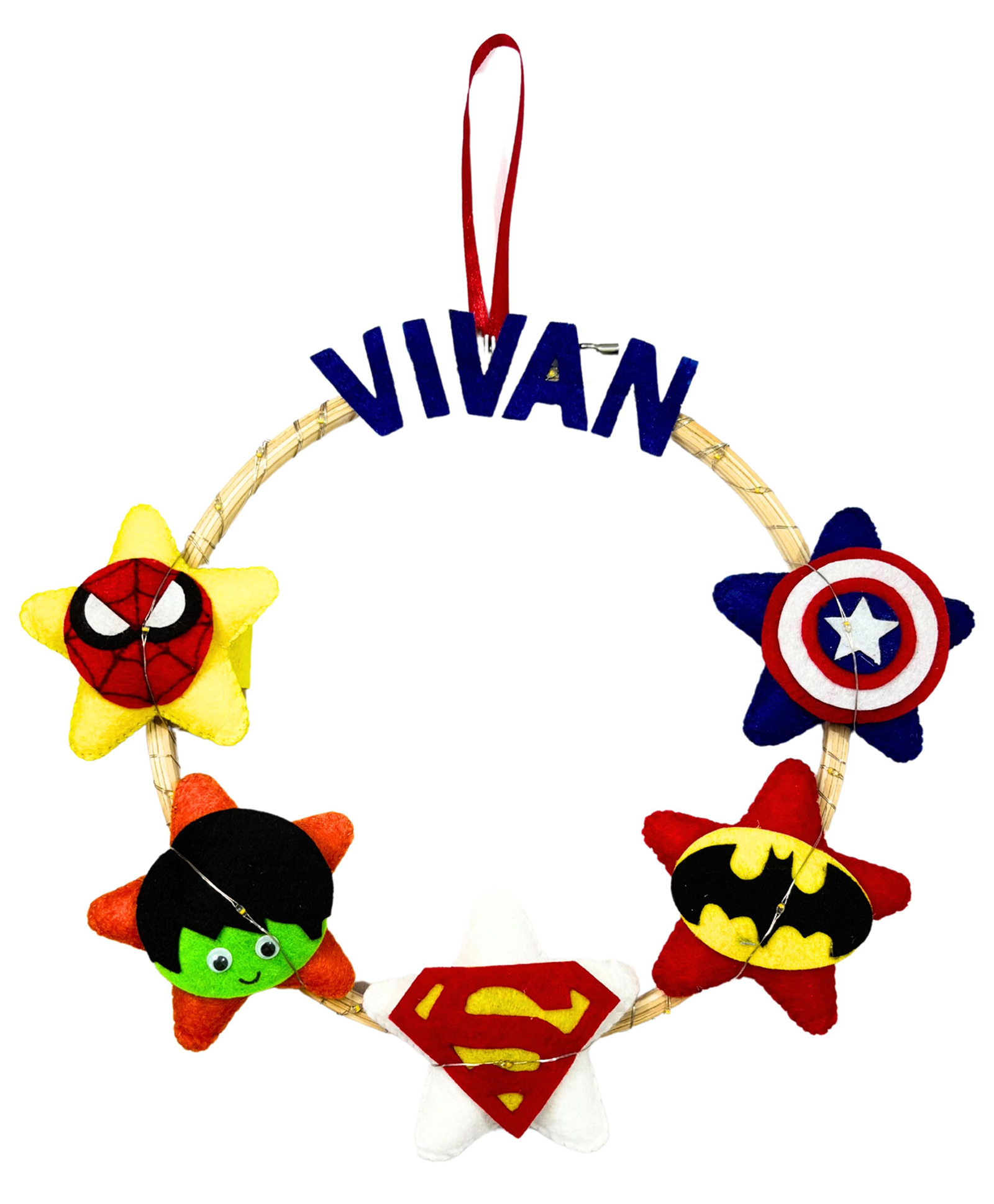 Li'll Pumpkins glittery Super Hero Baby girl Name hoop-image-48