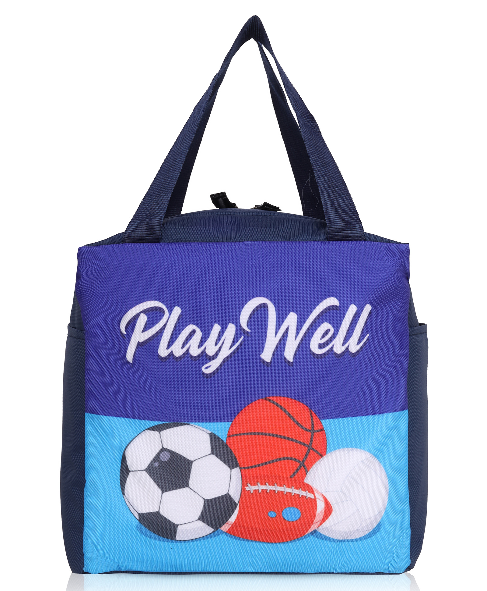 Echo Boomers Play Well Football Print Navy Lunch Bag Stylish, Durable & Lightweight-image-41