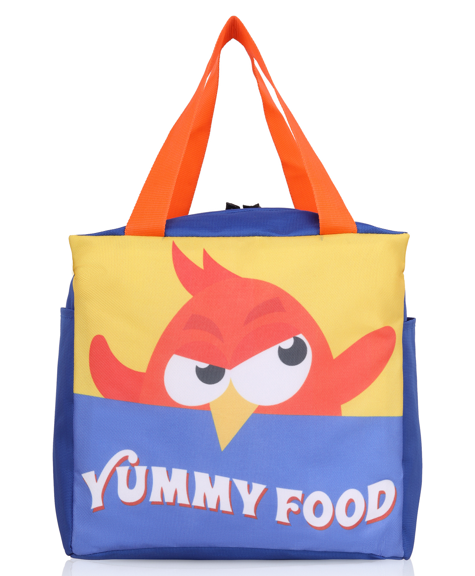 Echo Boomers Yummy Food Printed Blue Lunch BagStylish, Durable & Lightweight-image-7