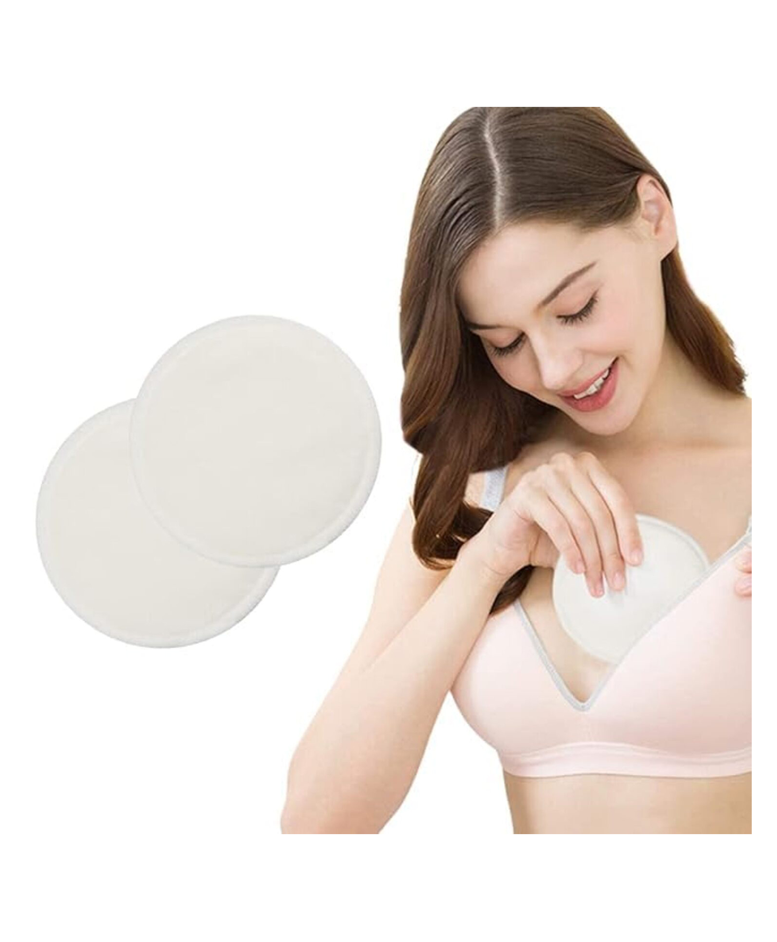AEREX Reusable Maternity Feeding Pads Washable Nursing Breast Pads Nipple Pads for Women Leak Proof for Breastfeeding Moms (Pack of 2)-image-36