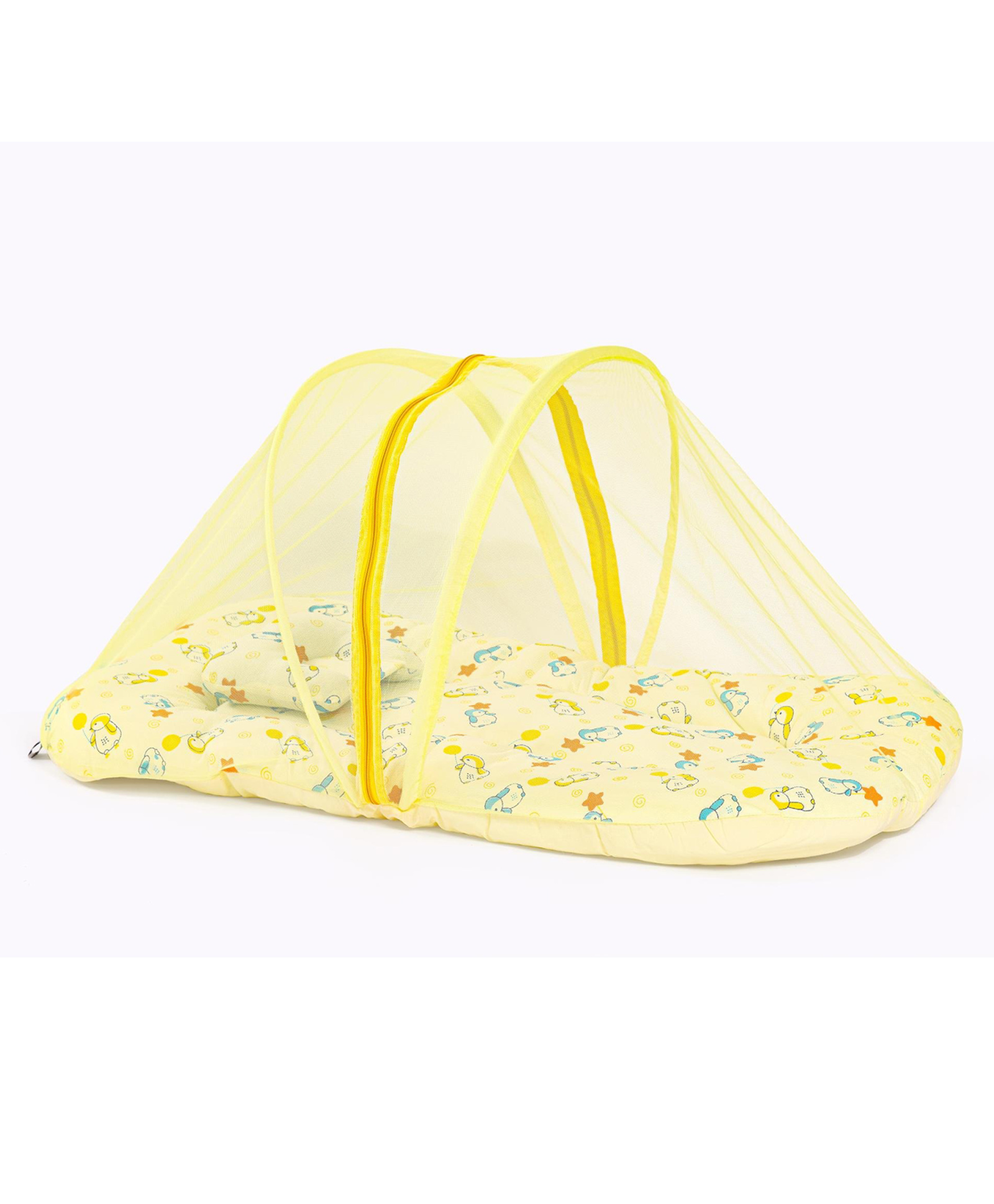 Carerio Baby Mosquito Net Bed with Pillow - Yellow-image-42