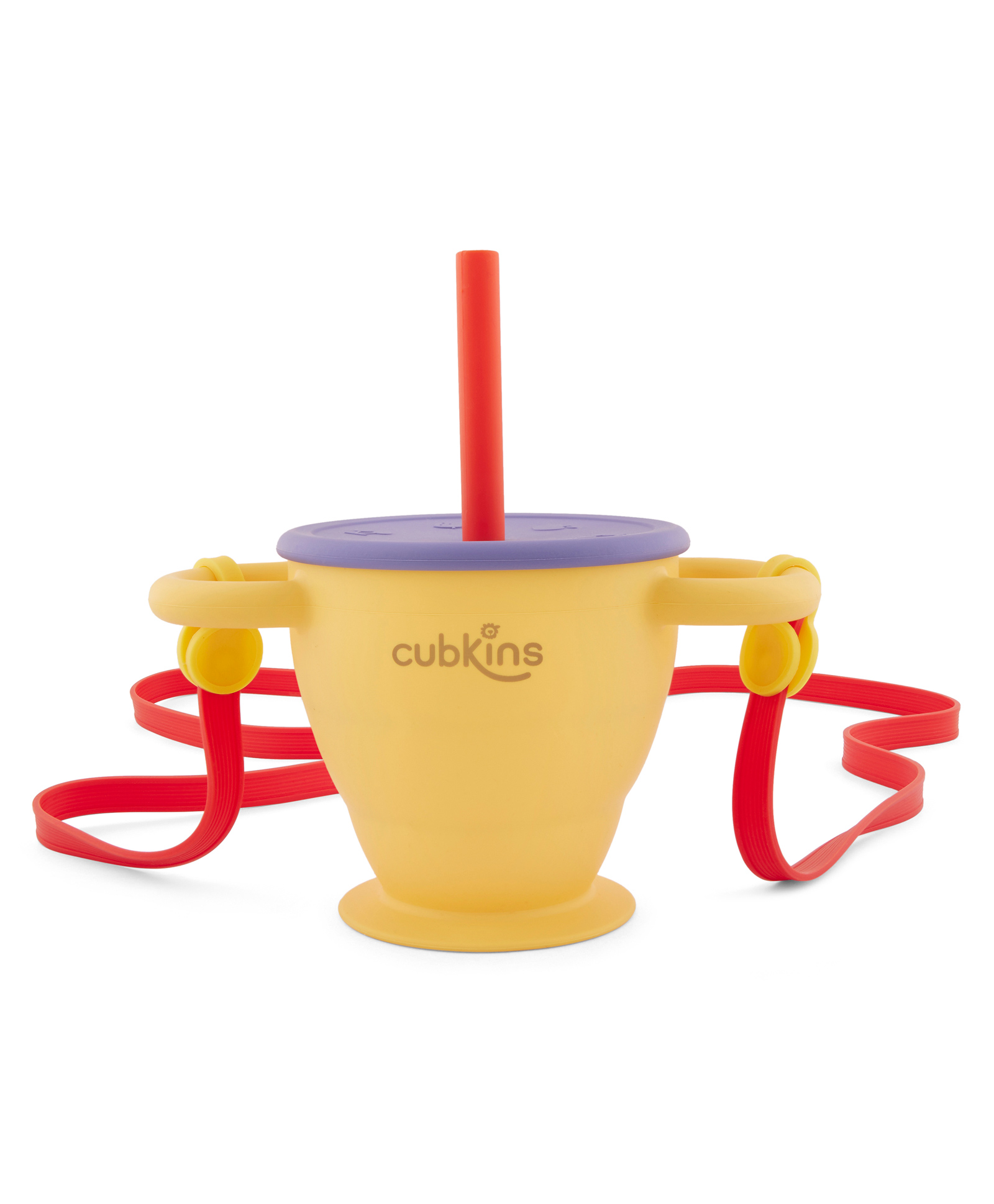 CUBKINS Sip n Snack Cup with Straw, Strap & Lid for Children | 2 in 1 Snack & Sippy Cup | Collapsible | Suction Base | Soft & Smooth Flips | 100% Silicone, BPA Free | Easy to Clean (Mango)-image-41