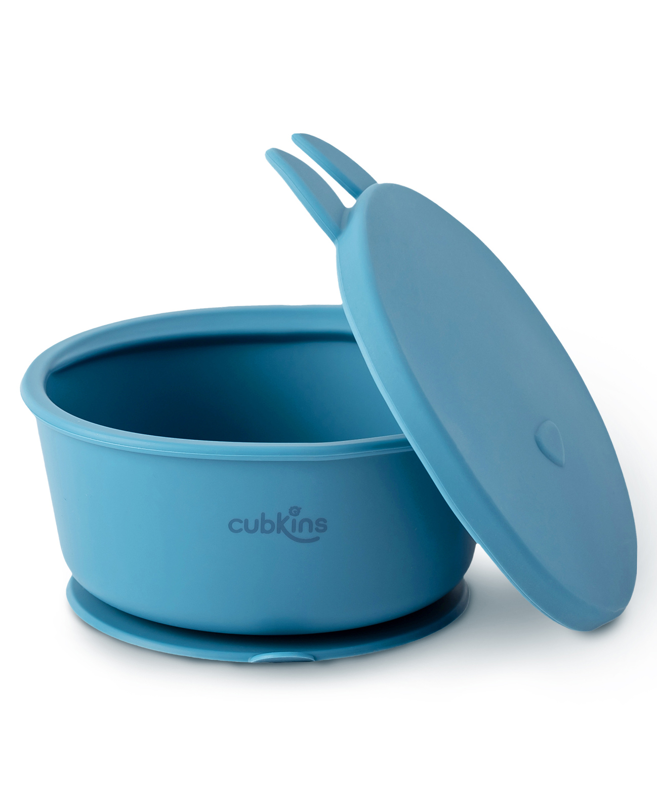 CUBKINS Bowl for Babies, Infants & Toddlers with Suction Base & Fun Lid | BPA Free, Food Grade, FDA Approved | Strong Suction | Washable & Reusable (Blue Olive)-picture-27