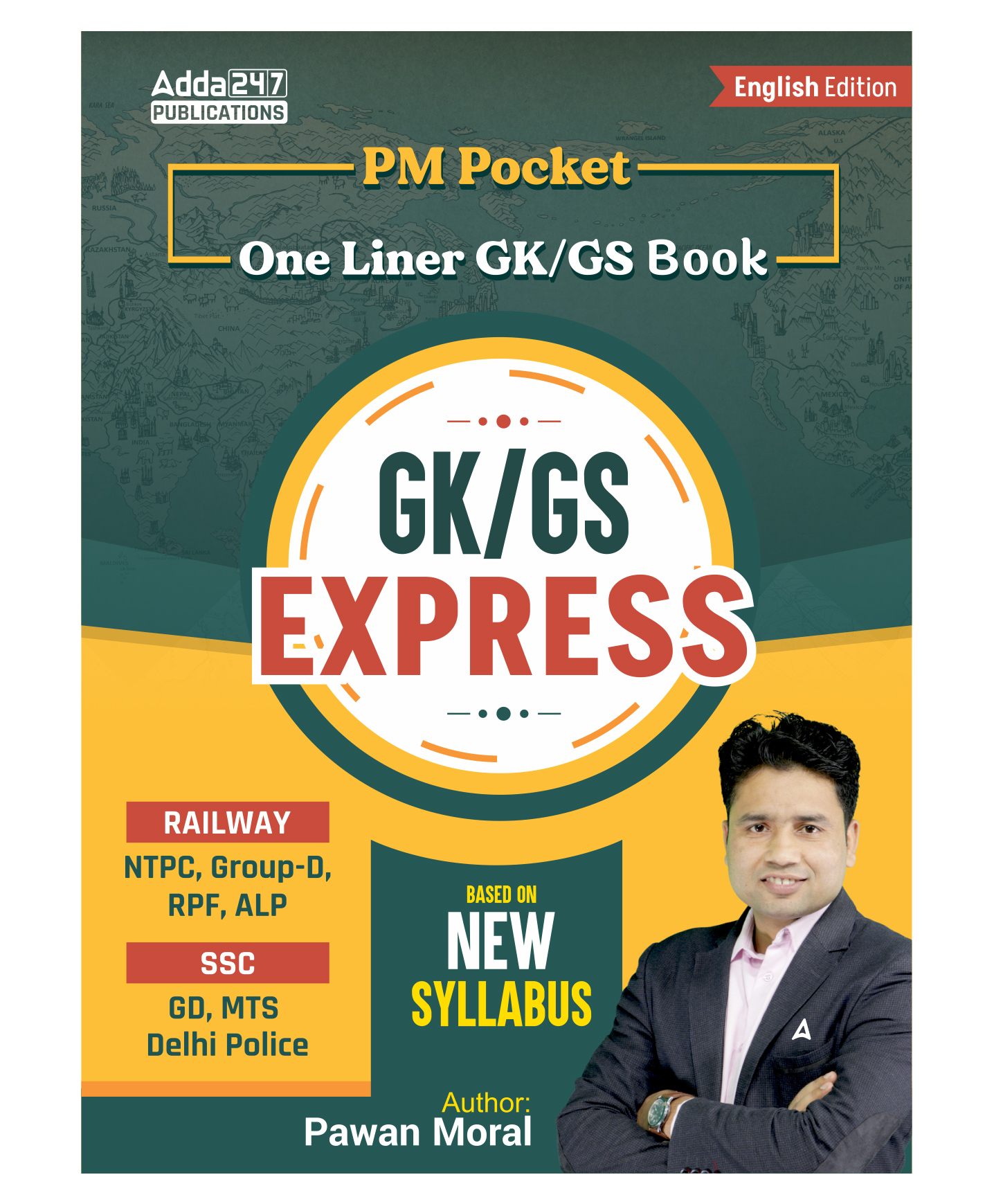 adda247 PM Pocket GK / GS Express Book For Railway NTPC , Group -D , RPF , ALP ,SSC GD, MTS ,Delhi Police Based on New Syllabus By Pawan Moral -ENGLISH image 1
