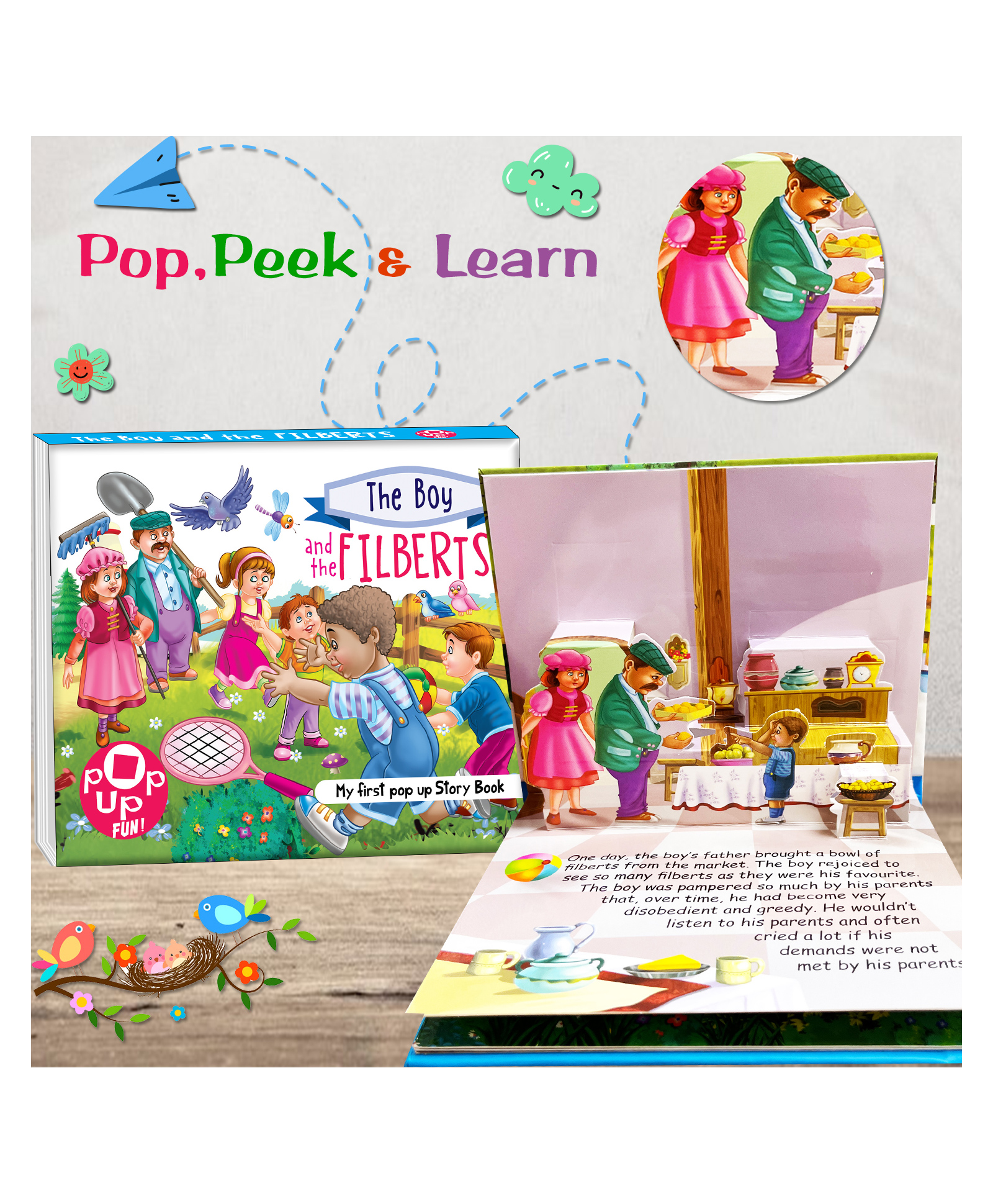Boy and Felberts - My First Pop-Up Story Books with Fun and Colorful for Kids, Children and Toddlers - Ages 2+ Years Language English-image-11