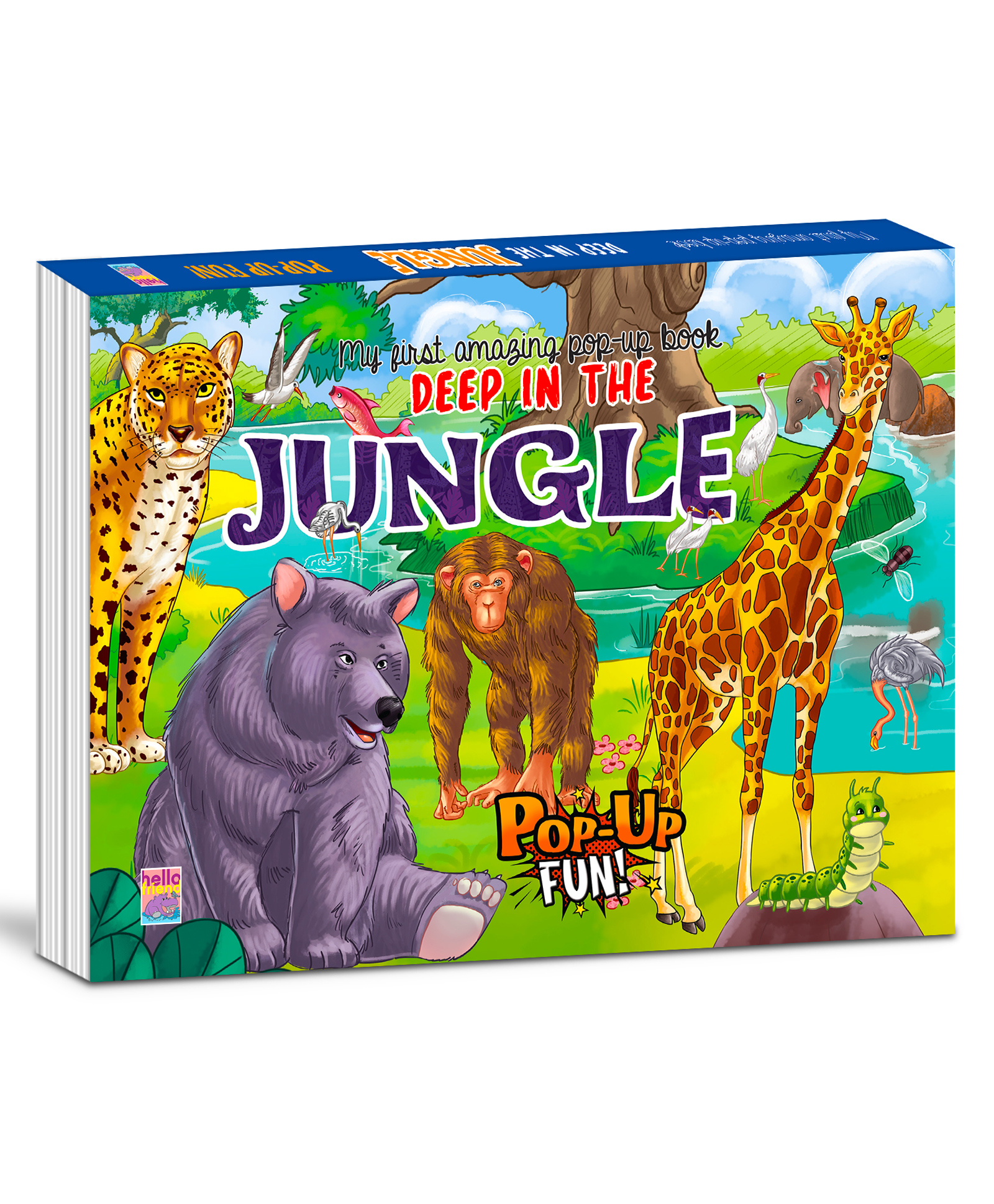 My First Amazing Pop up story Book - Deep in the Jungle with Bestime Fun and Colorful for Kids, Children and Toddlers - Language-English-image-3