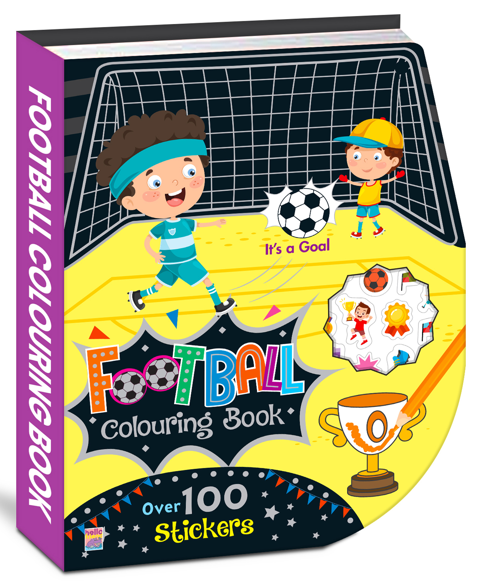 hellofriend books Boy Football Fun Colouring Sticker Activity Book with Over 100 Stickers for Kids, Children and Toddlers Language-English-picture-23