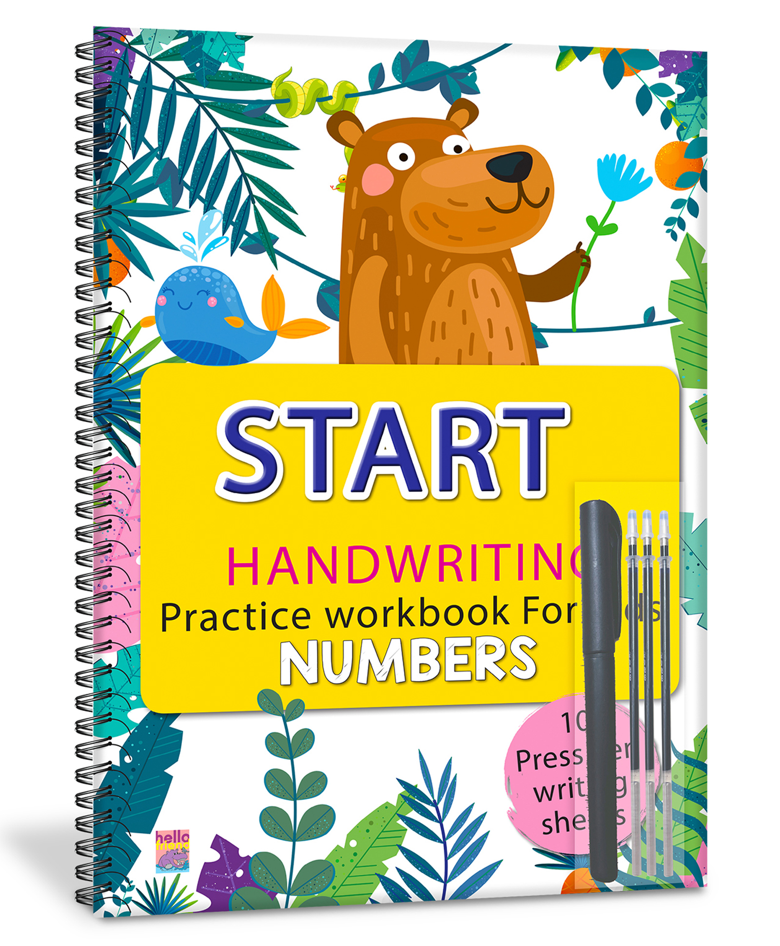 Start Handwriting Practice Number Writing Books English Language - Letter Word and Sentence Writing Practice illustrated Book, Fun and Educational - Language-English-image-26