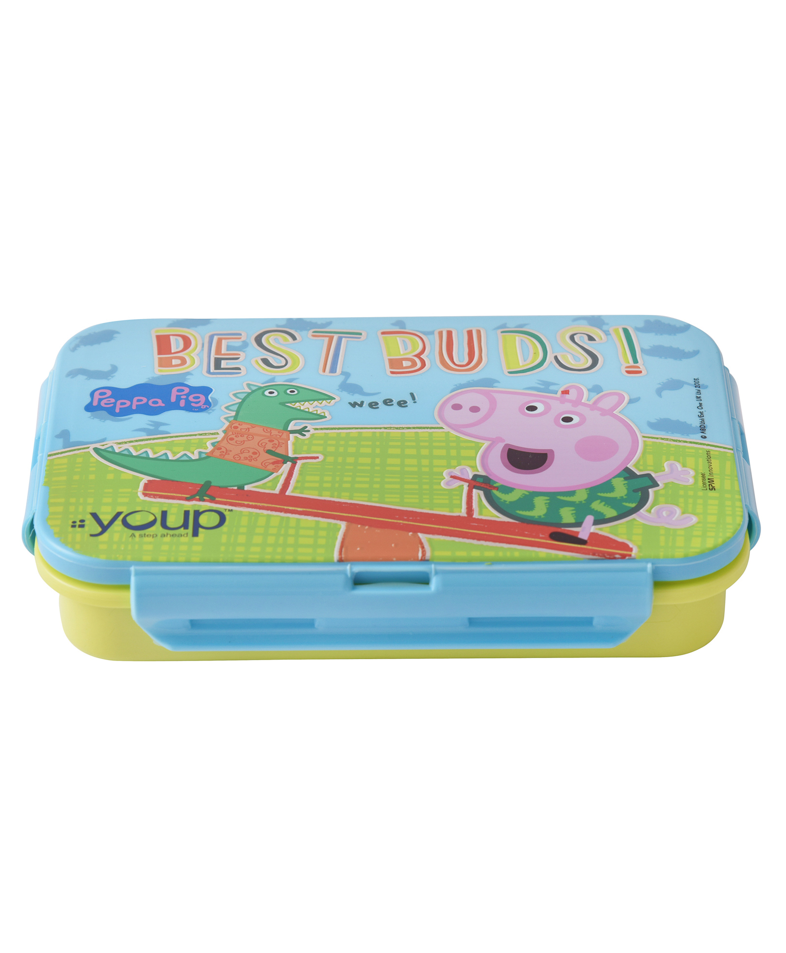 Youp Stainless Steel Blue and Yellow Color Peppa Pig Kids Lunch Box Euro - 450 ml-picture-34