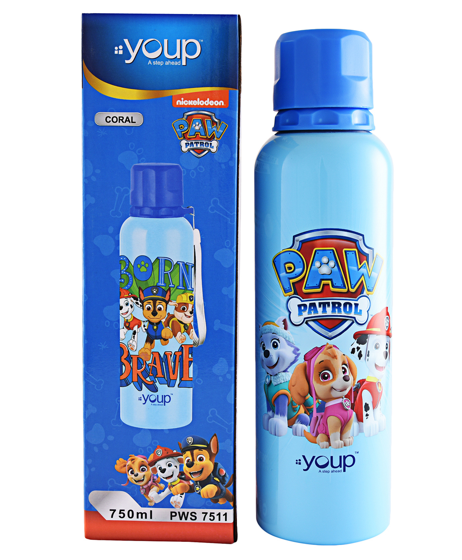 Youp Stainless Steel Blue Color Paw Patrol Kids Water Bottle Coral- 750 ml-picture-13