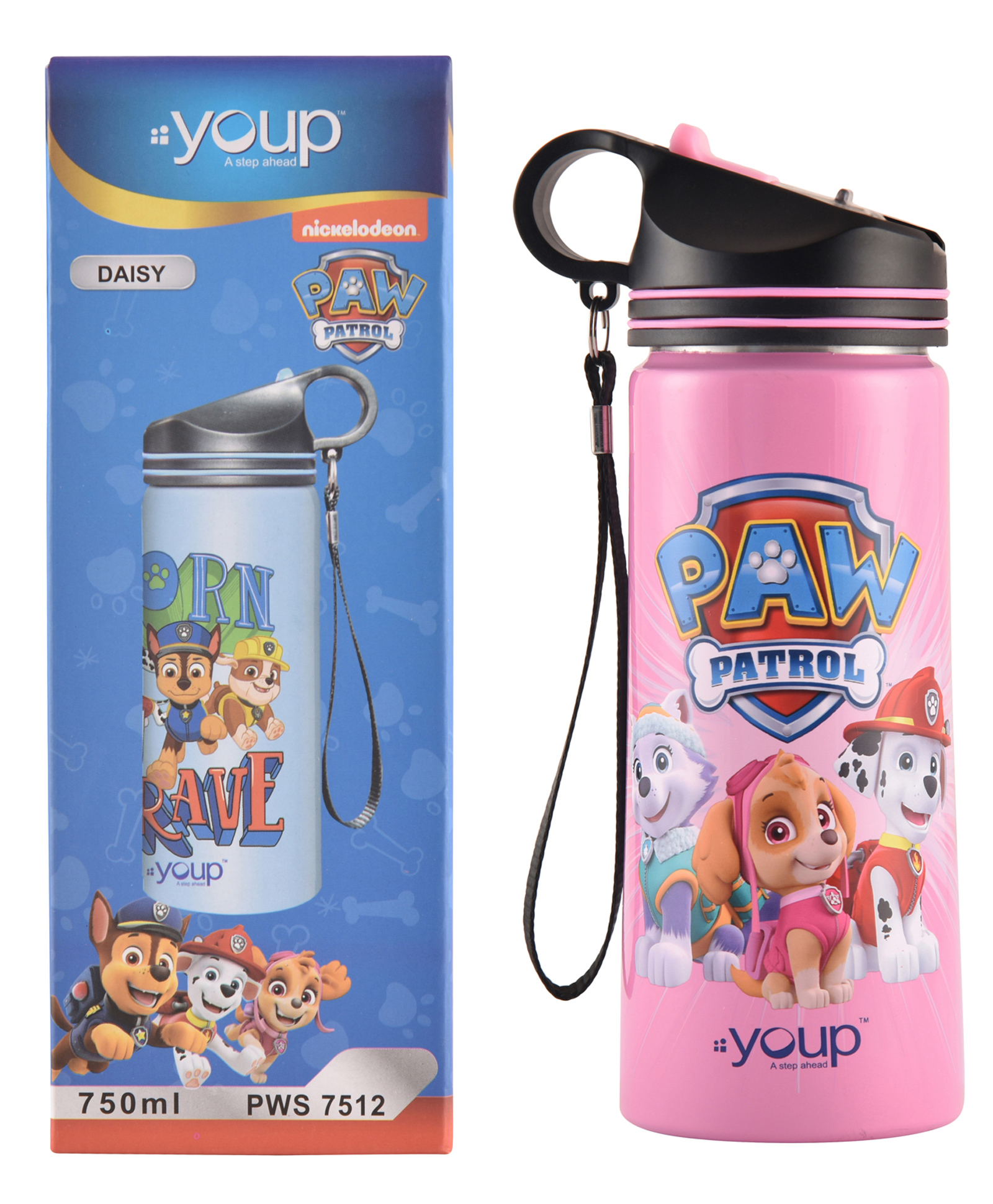 Youp Stainless Steel Pink Color Paw Patrol Kids Sipper Bottle Daisy - 750 ml-picture-28