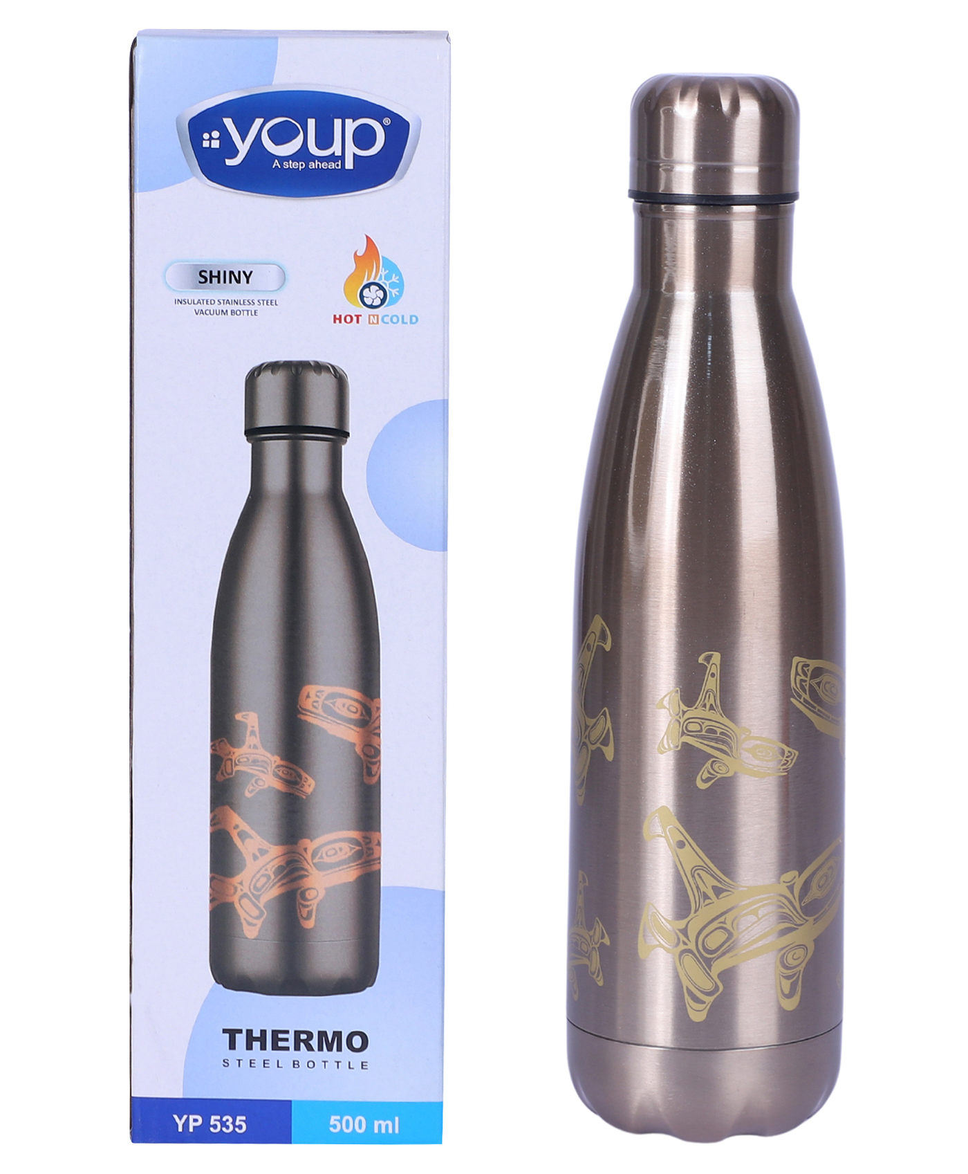 YOUP Thermosteel Insulated Double Wall Copper Color Water Bottle SHINY - 500 ml-image-33