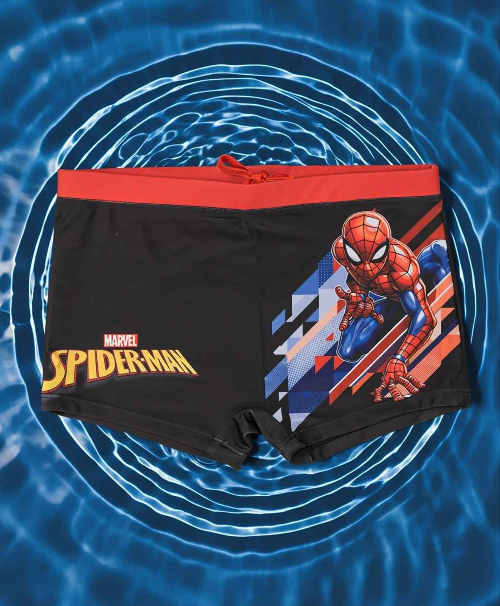 Marvel by Yellow Bee Featuring Spiderman Printed Swim Shorts - Red & Black-picture-38