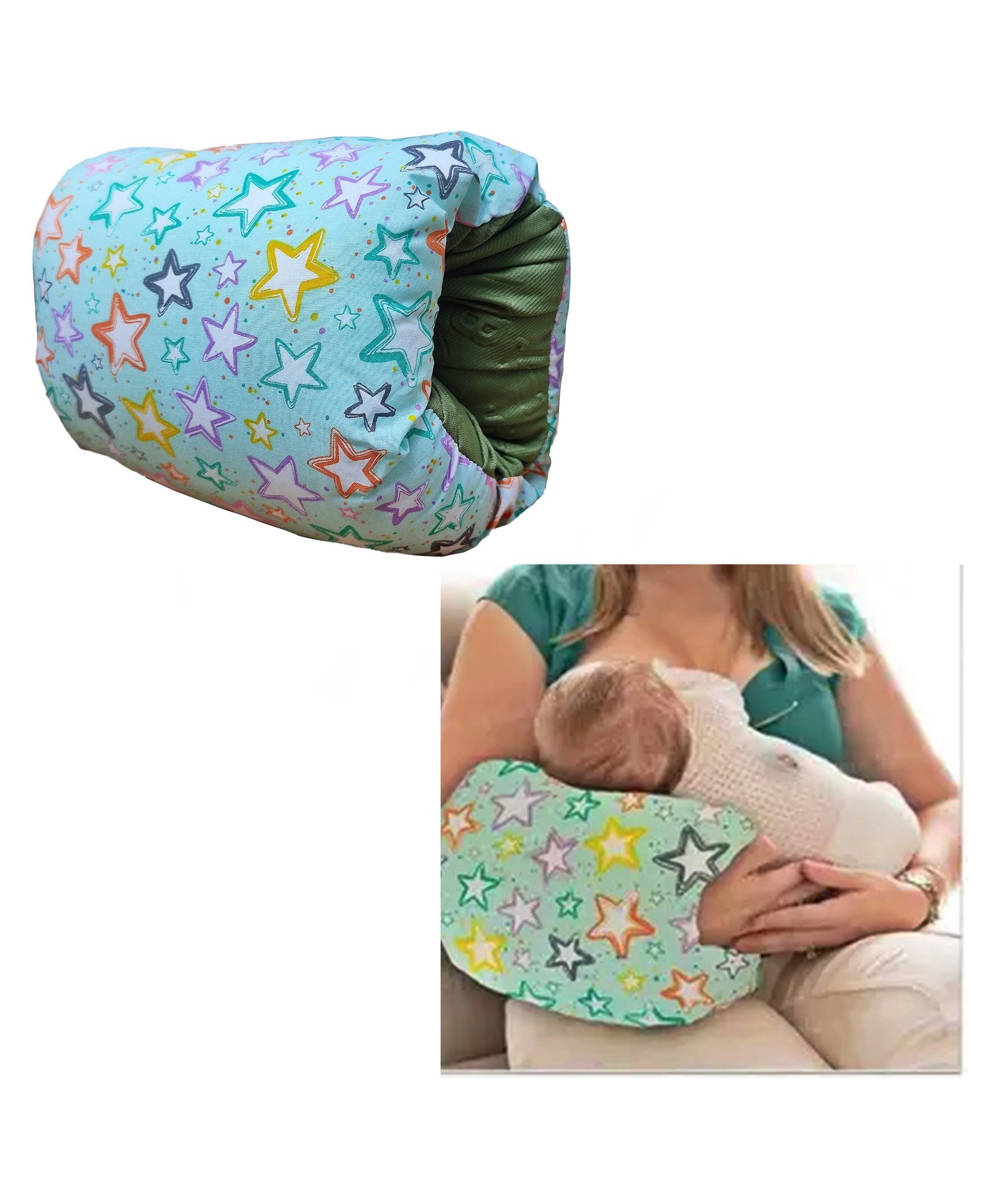 MUREN Baby feeding Arm Pillow for New Born Nursing-Multicolor(Color & Design May vary)- Pack of 1-picture-30
