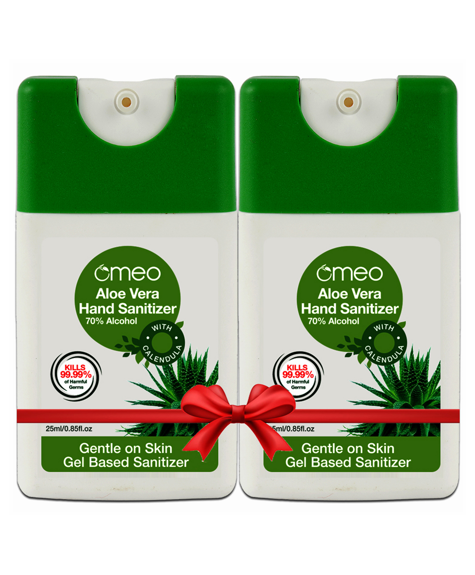 Omeo Aloe Vera Pocket Hand Sanitizer Gel - 25ml (Pack Of 2)-image-16
