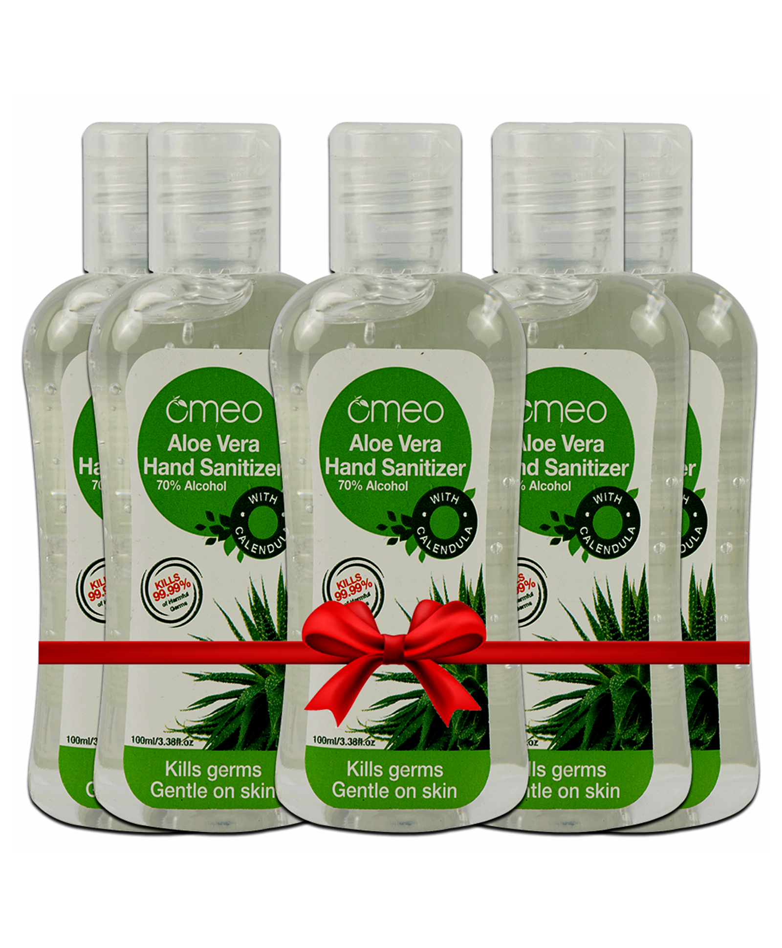 Omeo Aloe Vera Hand Sanitizer Gel - 100 ml (Pack Of 5)-image-7