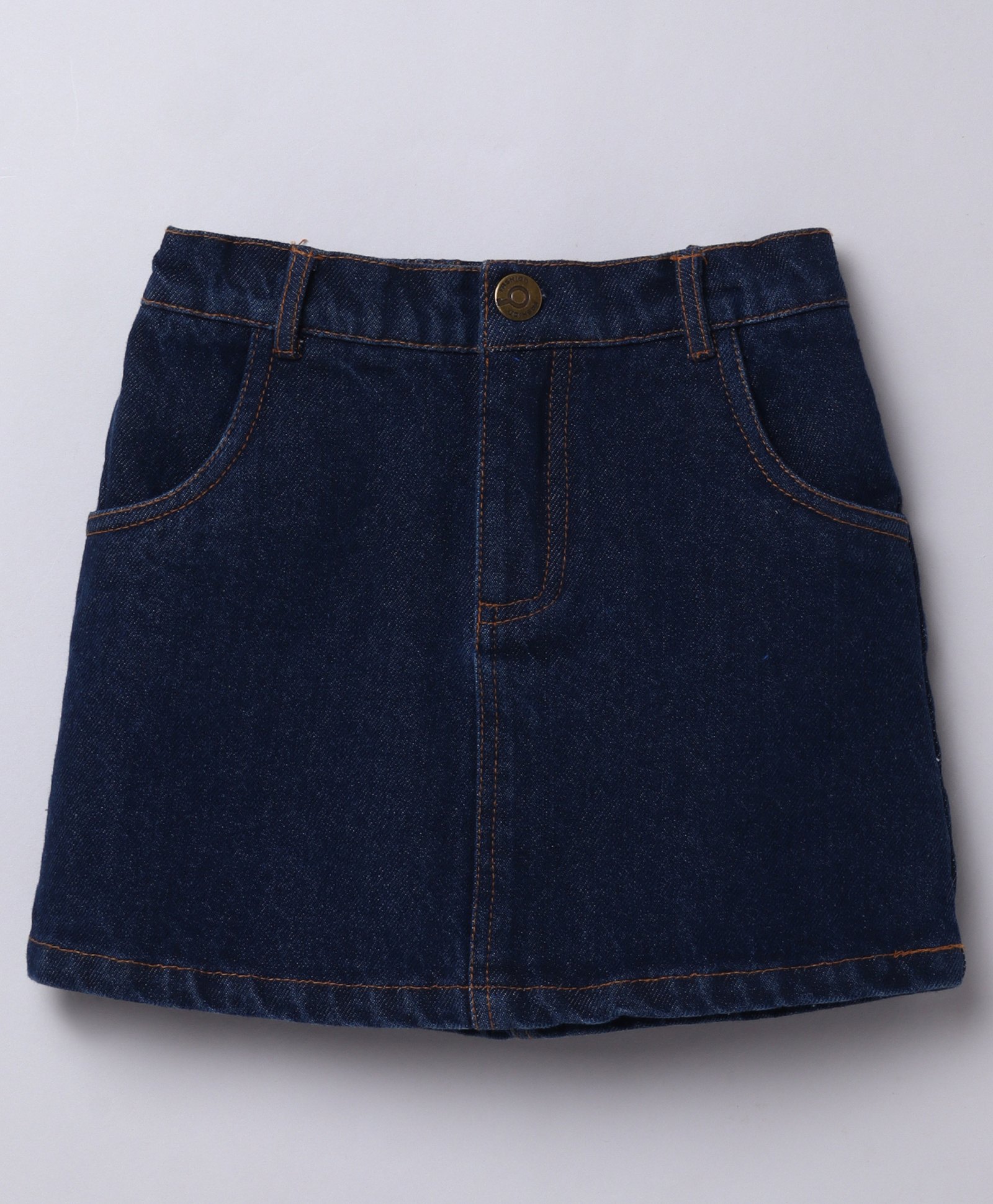 Taffykids Denim Solid Skirt - Blue-picture-12