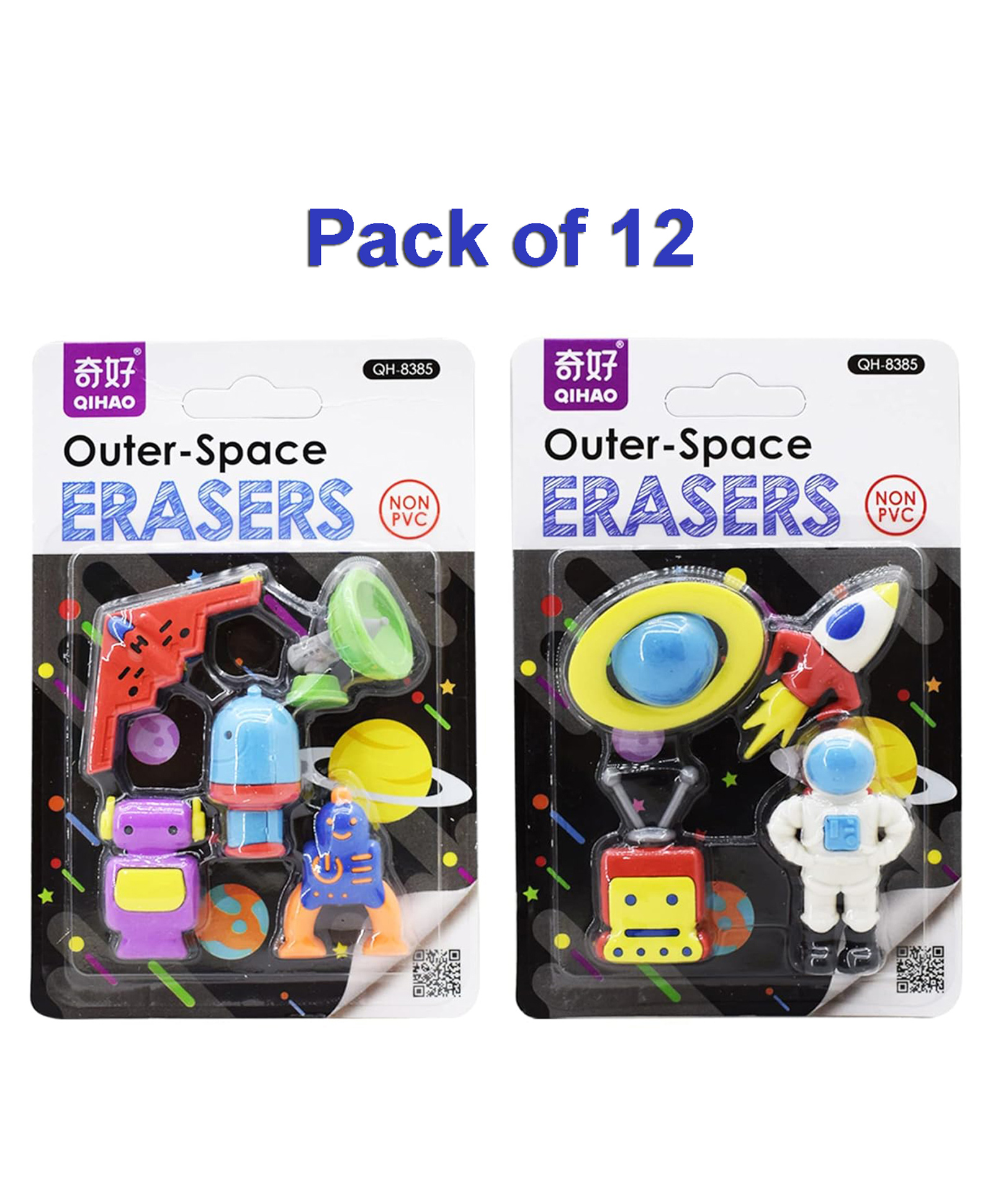 Asera Outer Space Erasers for Birthday Return Gifts for Kids (Pack of 12)-image-14