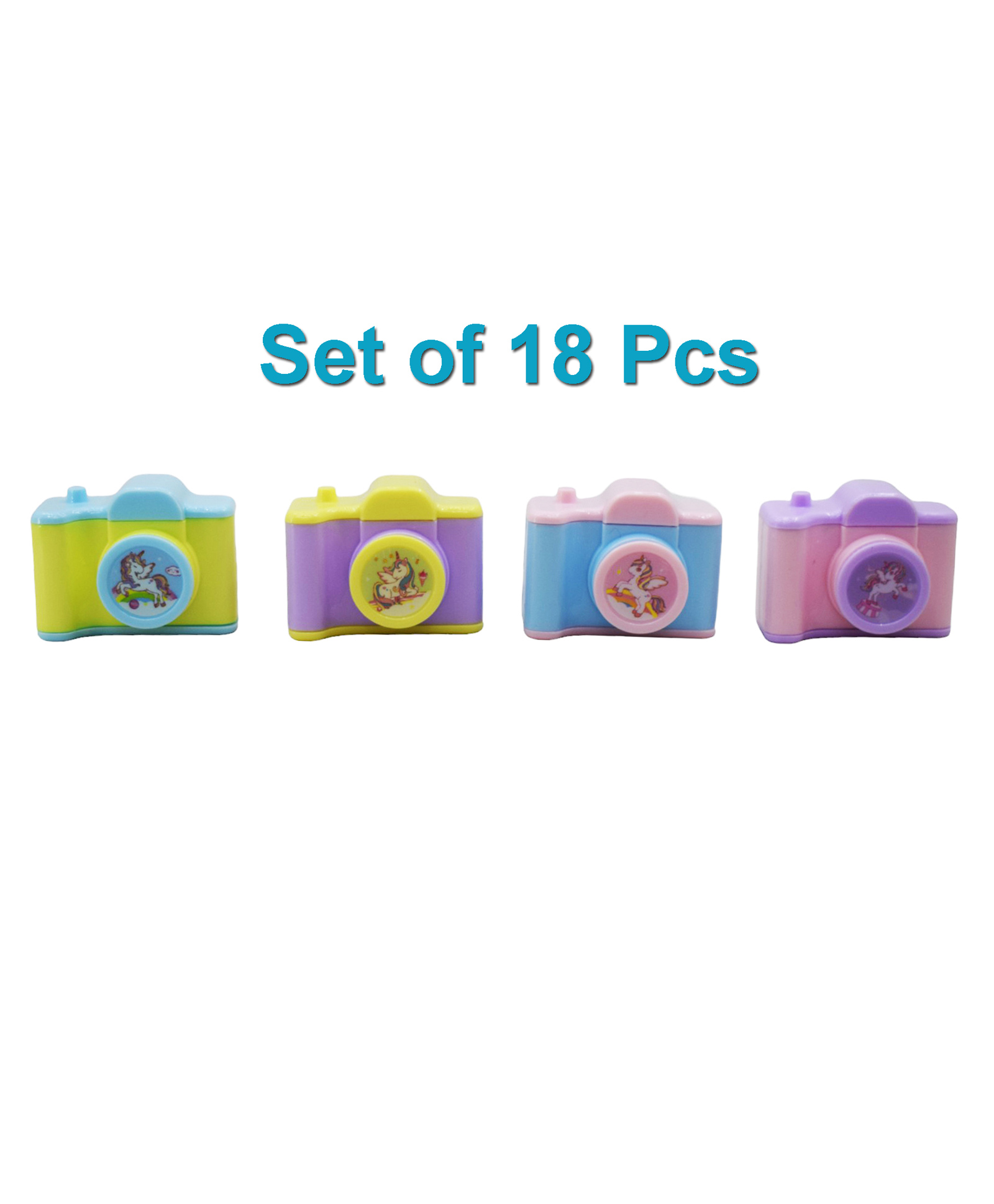 Asera 18 Pcs Camera Shape Pencil Sharpener/Cartoon Sharpener for Boys and Girls Stationary for Kids Birthday Return Gifts-picture-14