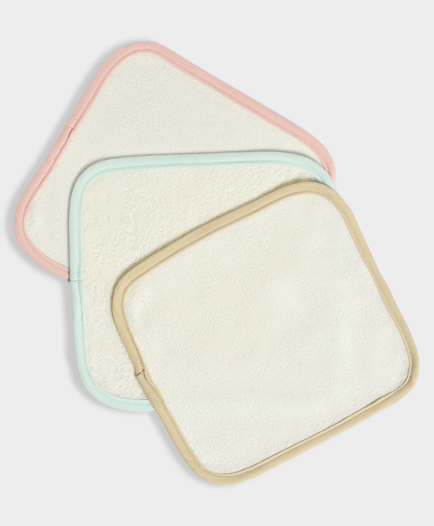 Mi Arcus Solid Knitted Soft Premium Cotton Hanky Pack of 3 White -23x23 cm-image-28