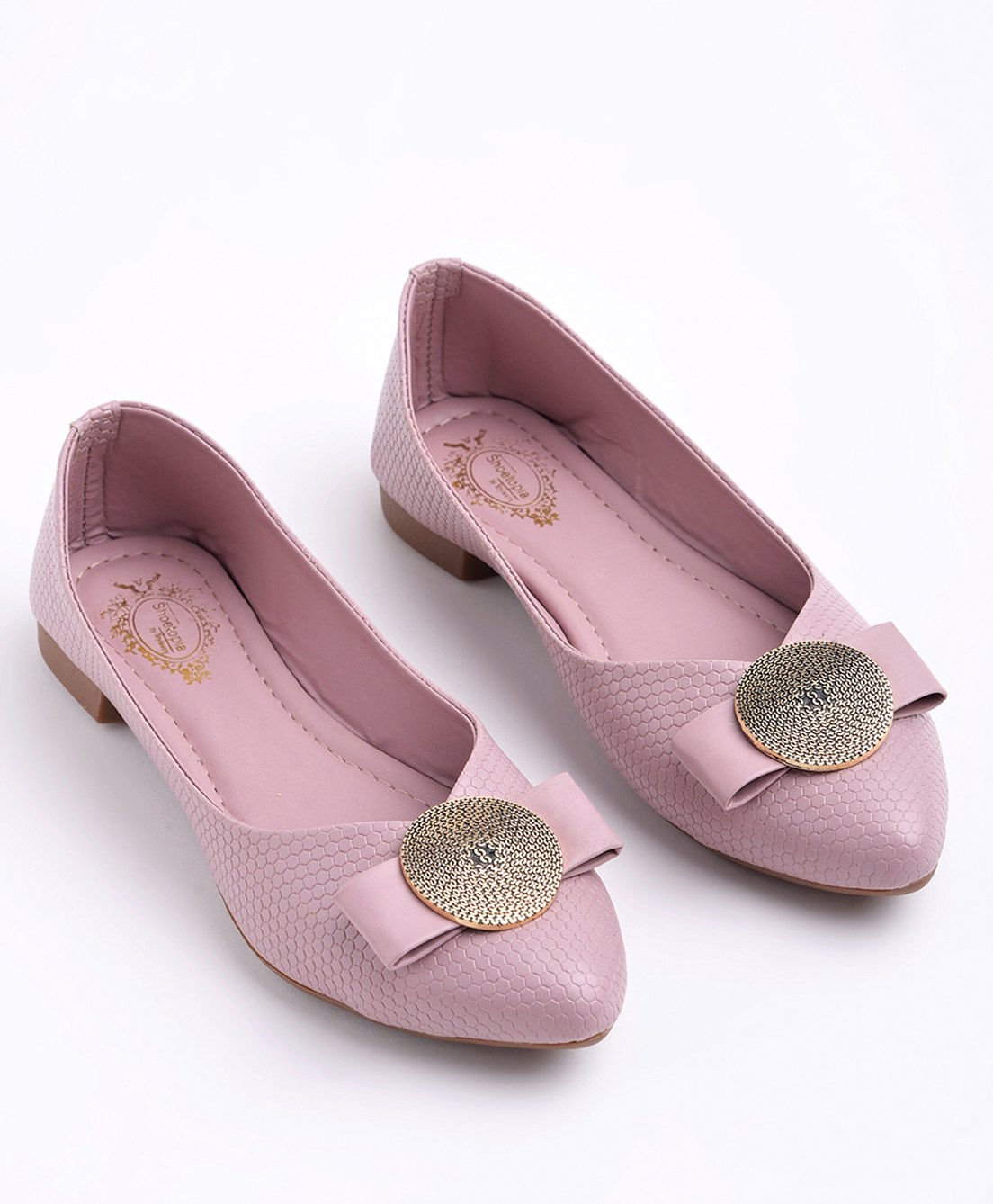 Shoetopia Abstract Designed Ballerinas - Mauve-image-39