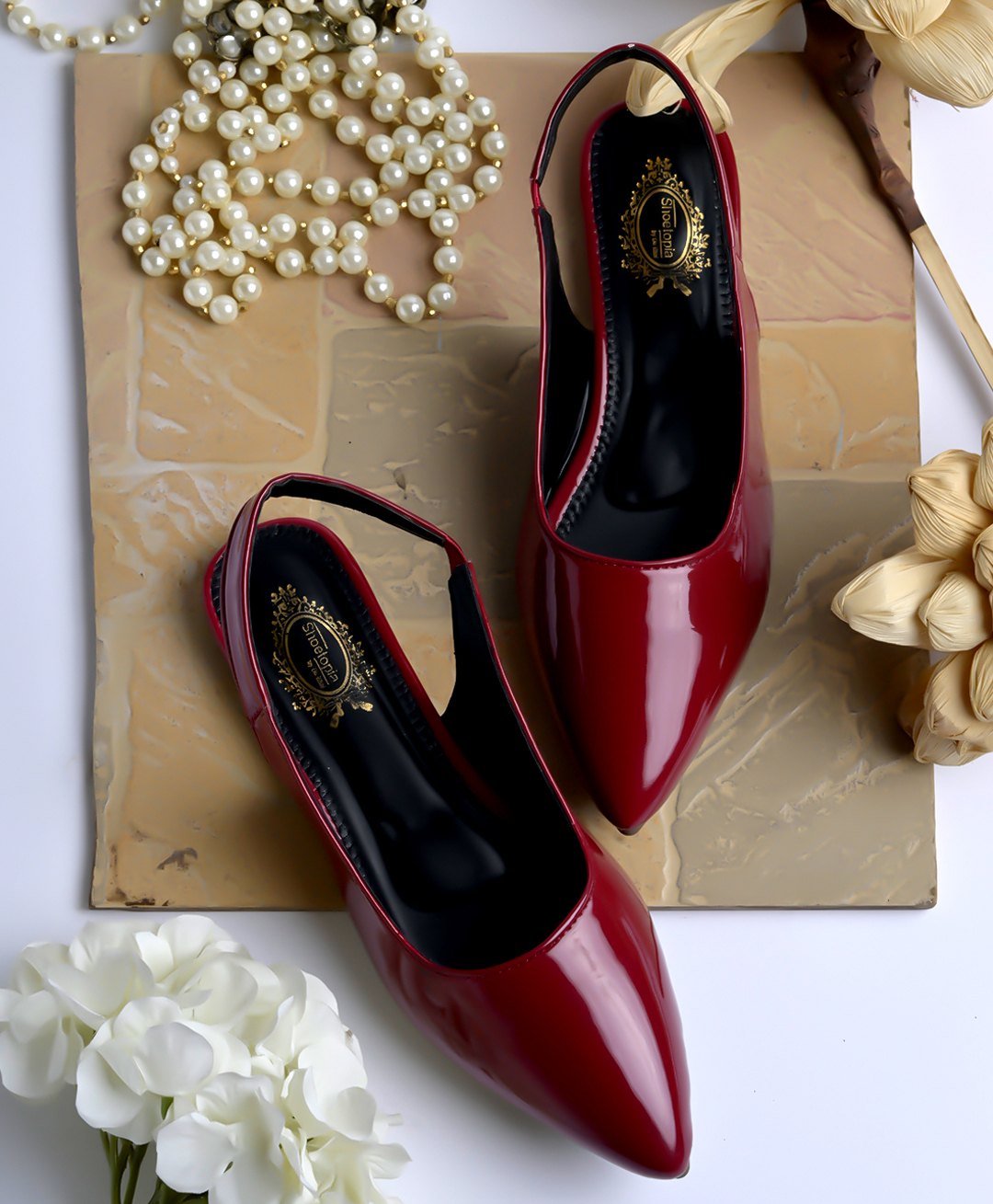 Shoetopia Solid Mule Sandals - Red-picture-35