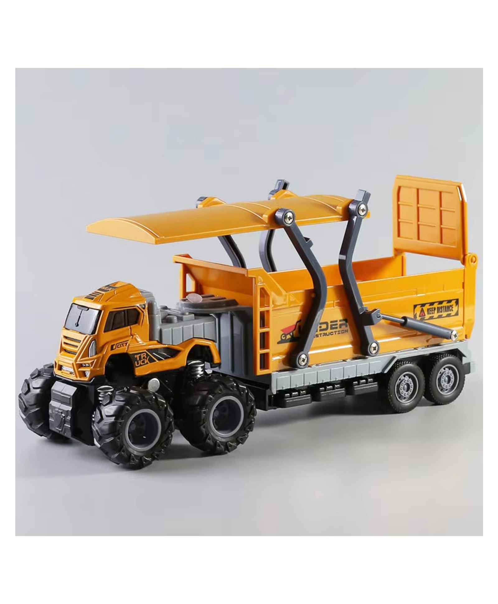 YAMAMA 1:43 Scale Alloy Die-cast Friction Powered Sand Dumper Trailer Truck Toys For Kids 4x4 Wheel Drive Road Truck (Pack of 1 Color May Vary)-picture-13