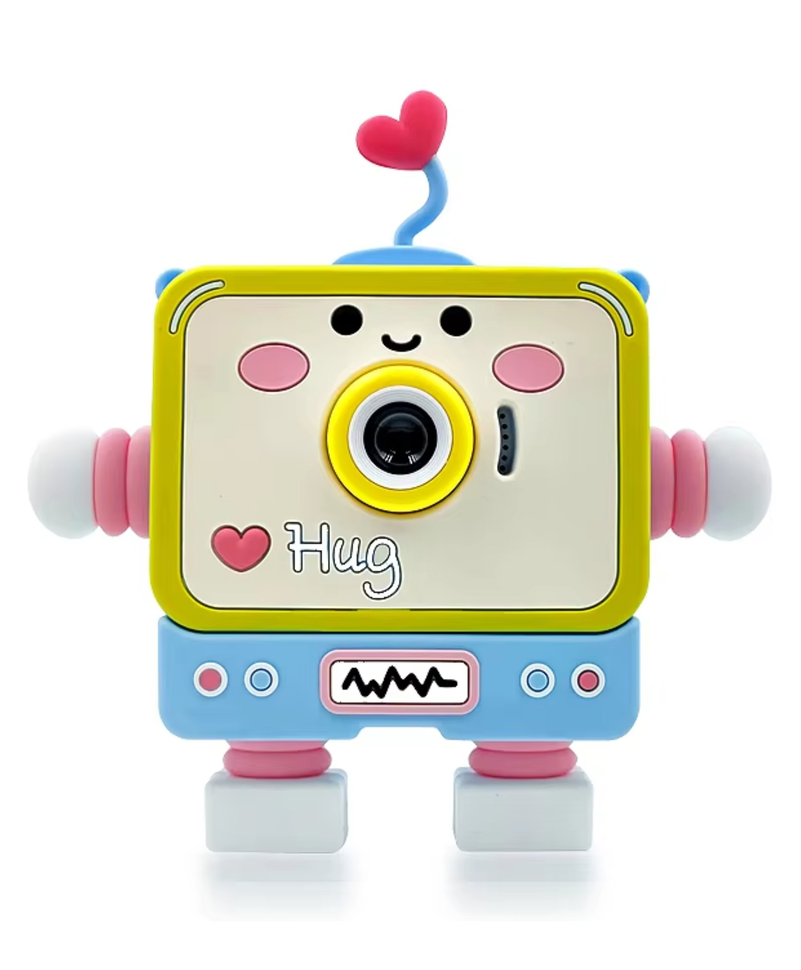 YAMAMA Digital Handy Portable Cute Love Robot Camera Full HD 1080P 2.0 Screen with Inbuilt Games Kids Camera - Multicolor
