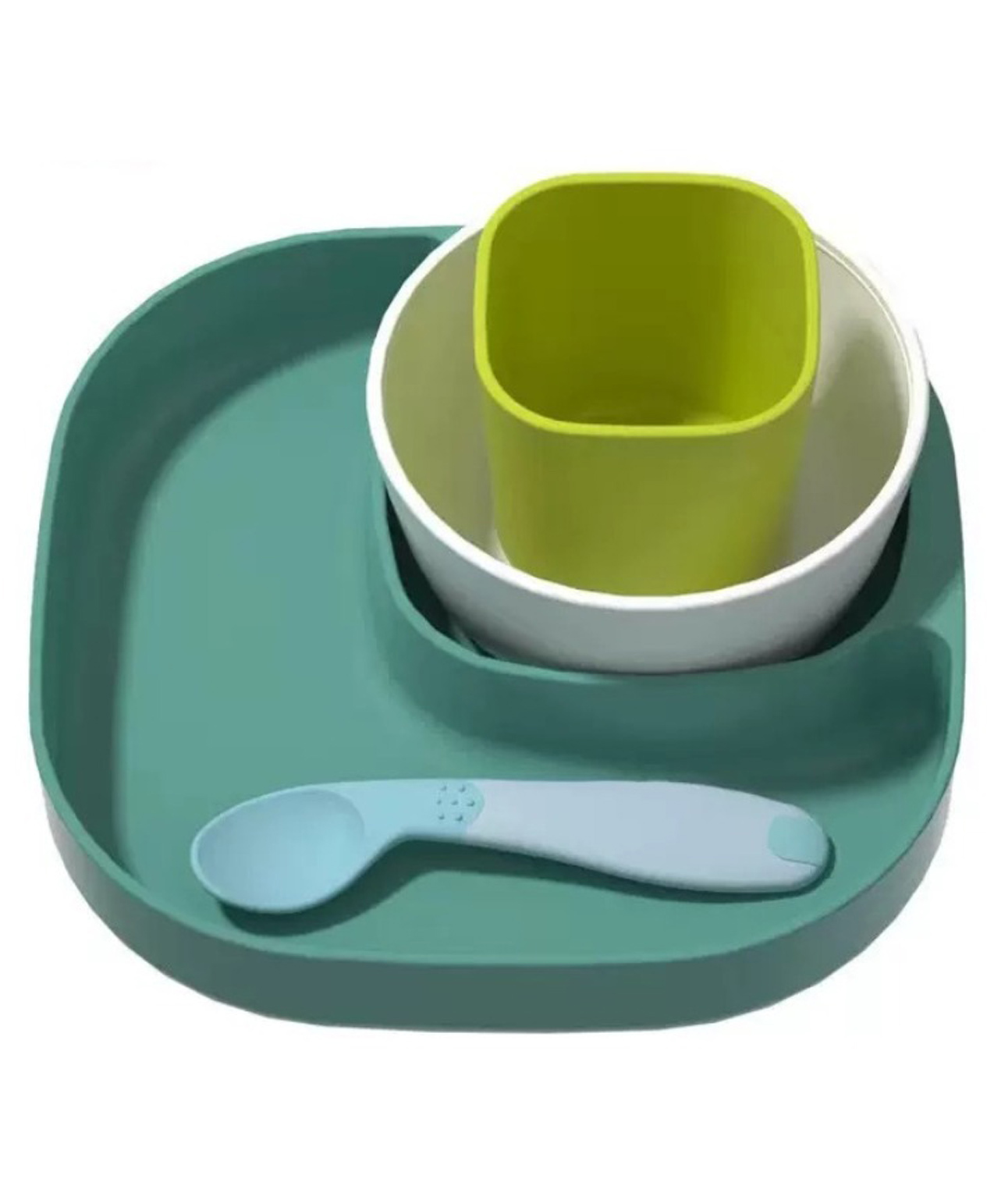 4 Piece Baby Feeding and Meal Set| Section Plate, Bowl, Tumbler and Angle Spoon| for Infants & Kids| Train Self Feeding-image-43
