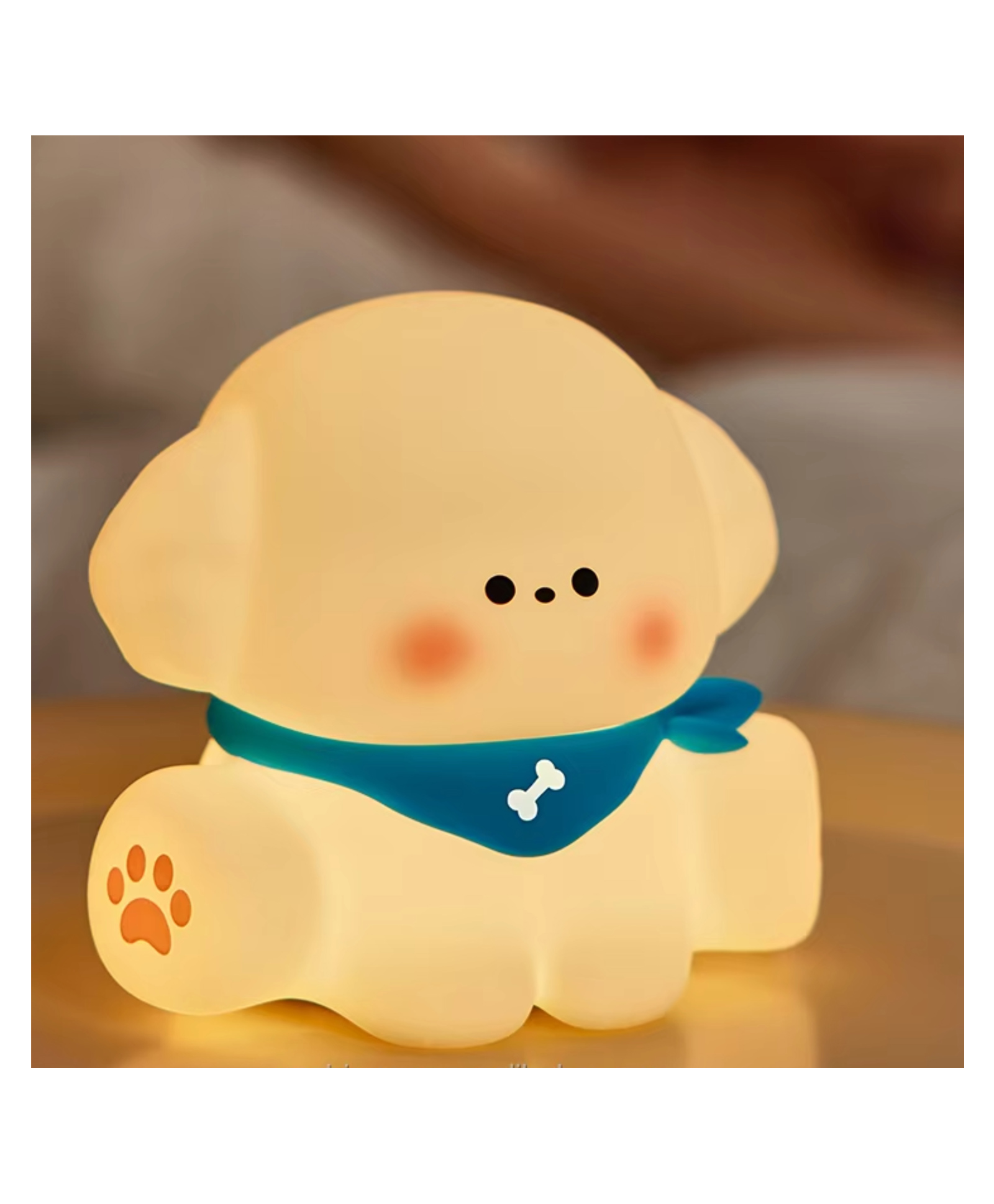 YAMAMA Cute Puppy Night Light Squishy Silicone LED Animal Night Warm Light Three Dimming Mode With Large Capacity Battery Timed - Multicolor-image-21