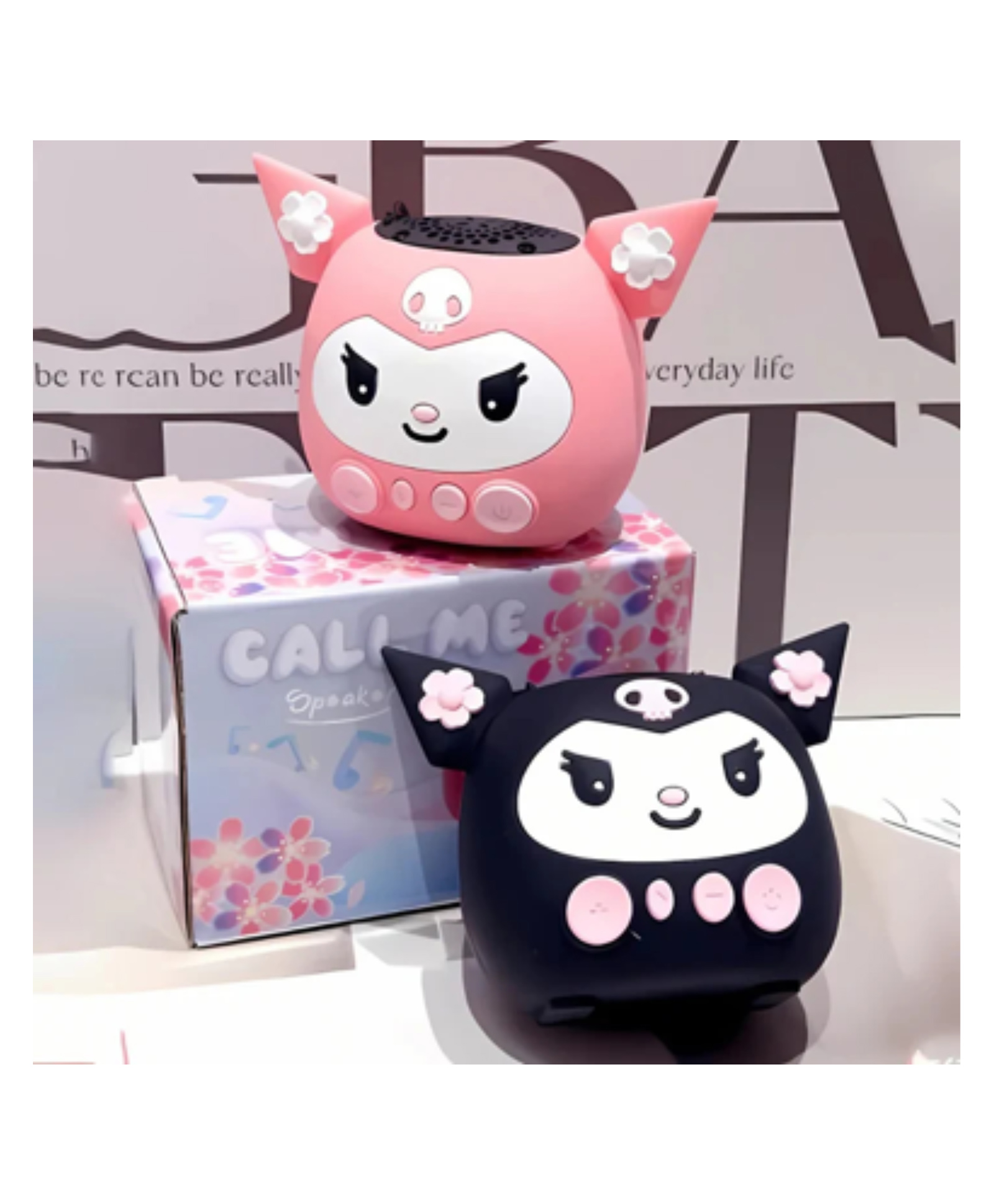 Yamama Kuromi Mini Bluetooth Speaker Cute & Portable Wireless Speaker with Powerful Sound | Kuromi Design, Compact & Travel-Friendly for Kids, Teens, and Adults- (Pack of 1 Color May Vary)-image-4