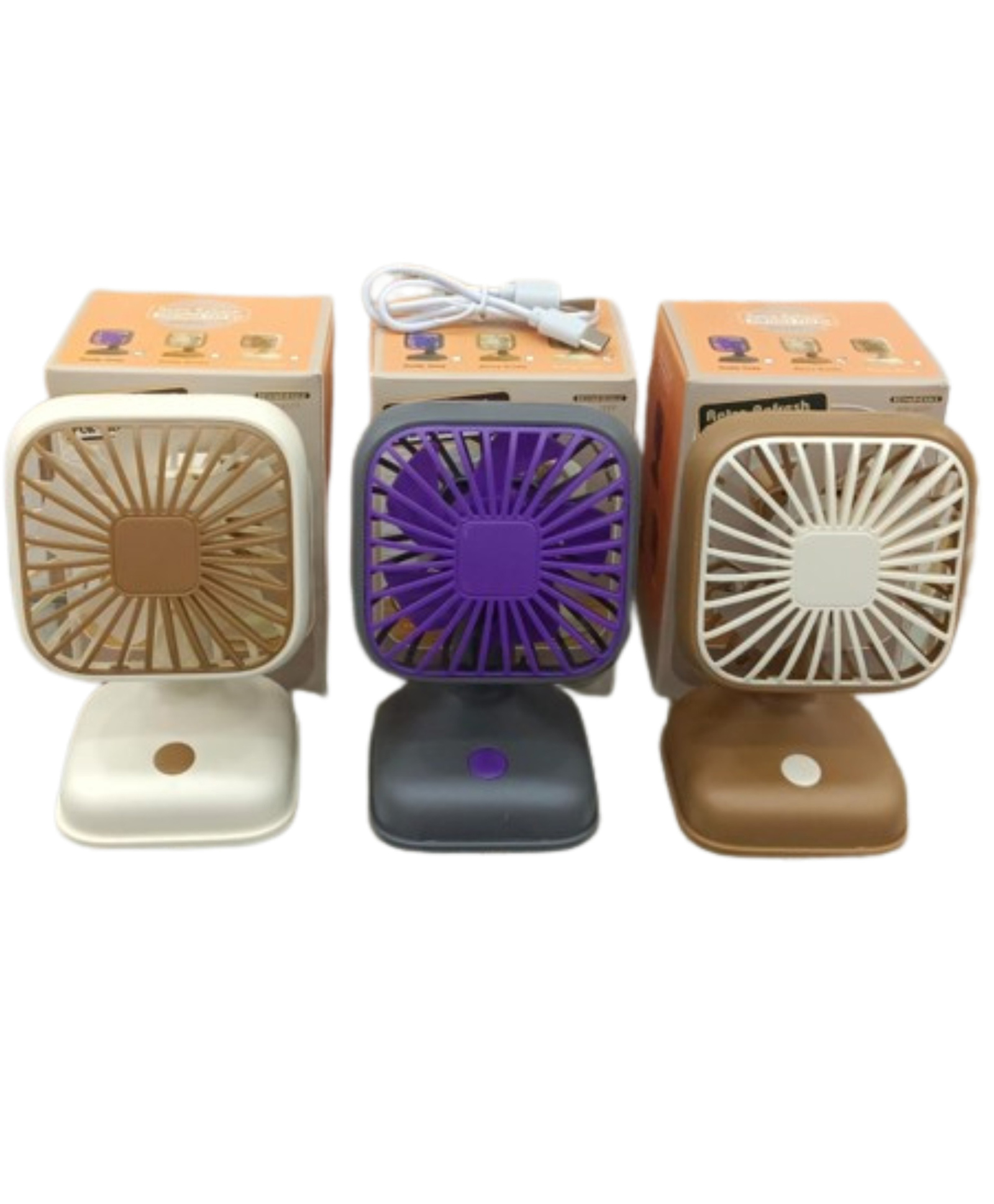 Yamama Mini USB Rechargeable Table Fan 1200mAh Pocket-Sized Cooling Fan with Silent Motor, Strong Airflow & Compact Design for Travel, Office, and Outdoor Use - (Pack of 1 - Color May Vary)-picture-19
